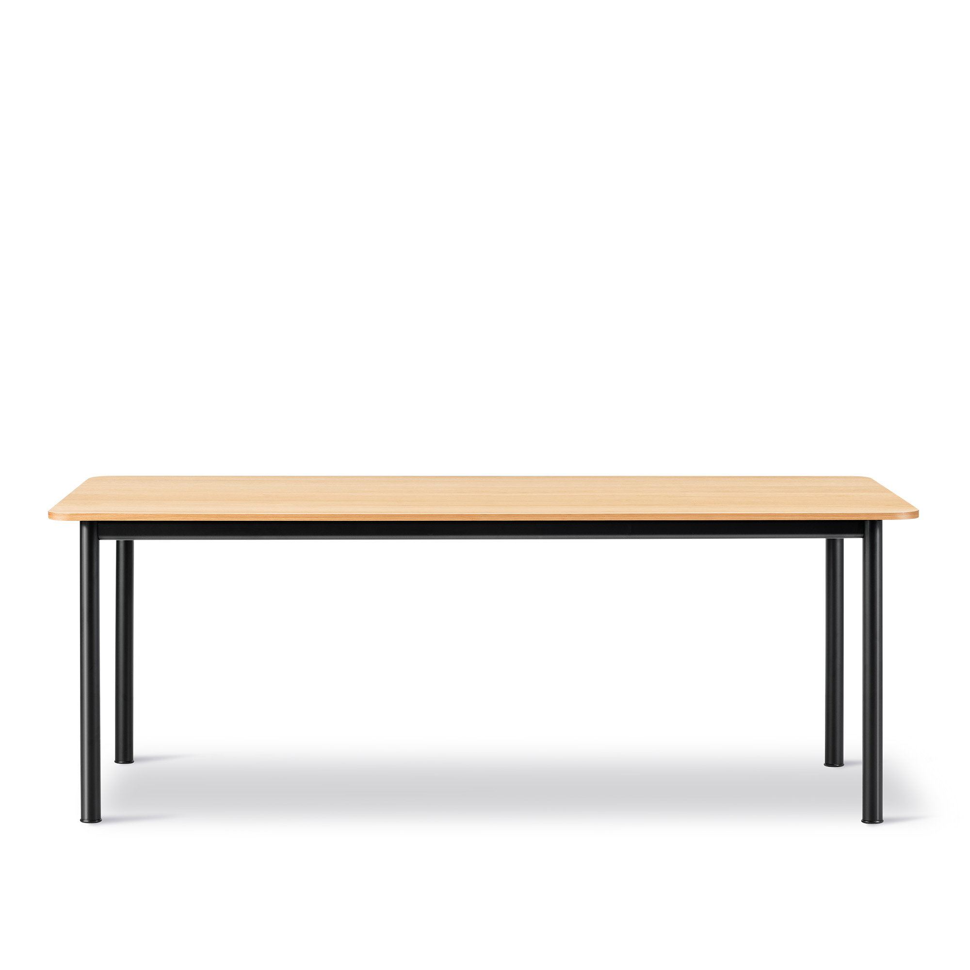 Fredericia Furniture - Plan Table - Table 200 x 100 cm - height 73 cm - Oak veneer lacquered - Edges in matching veneer - Black - Skrivbord - Edward Barber & Jay Osgerby - Träfärgad - Trä