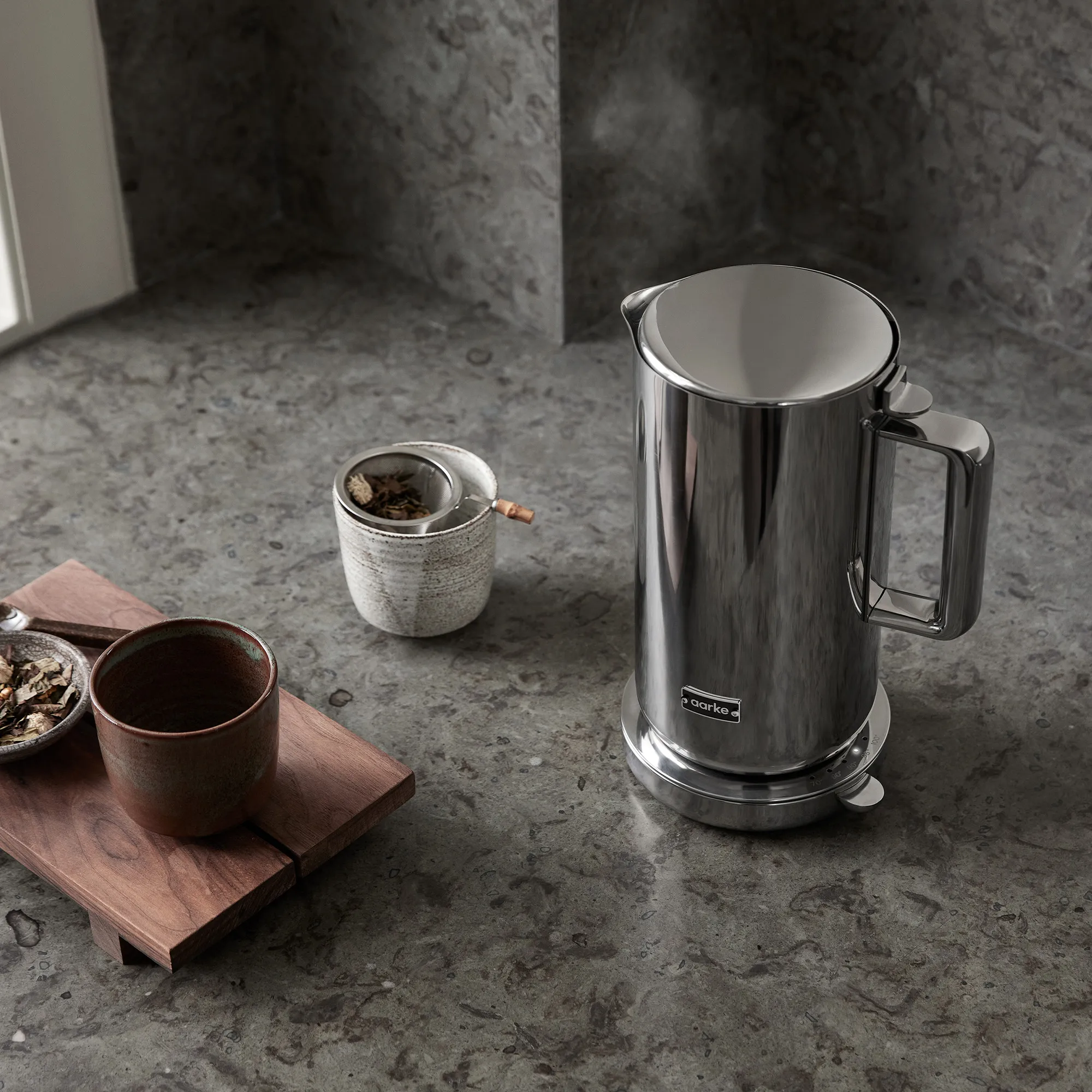Kettle vattenkokare polerat stål