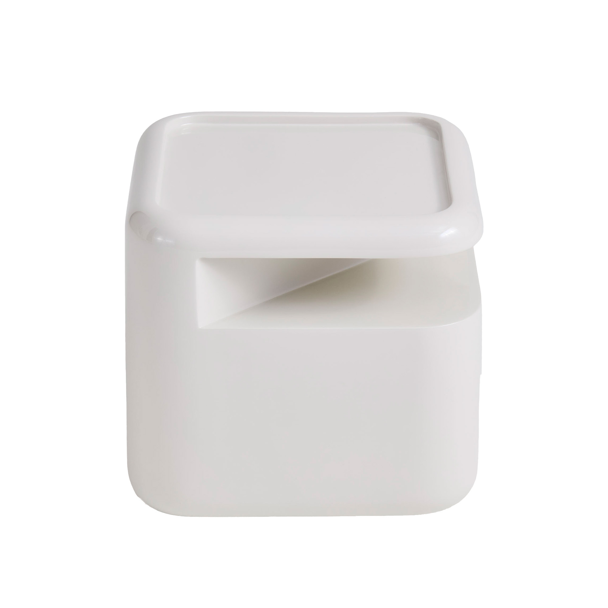 NO GA Projects - Square Module Table With Shelf White - Sofabord - Willo Perron - Hvit - Plast