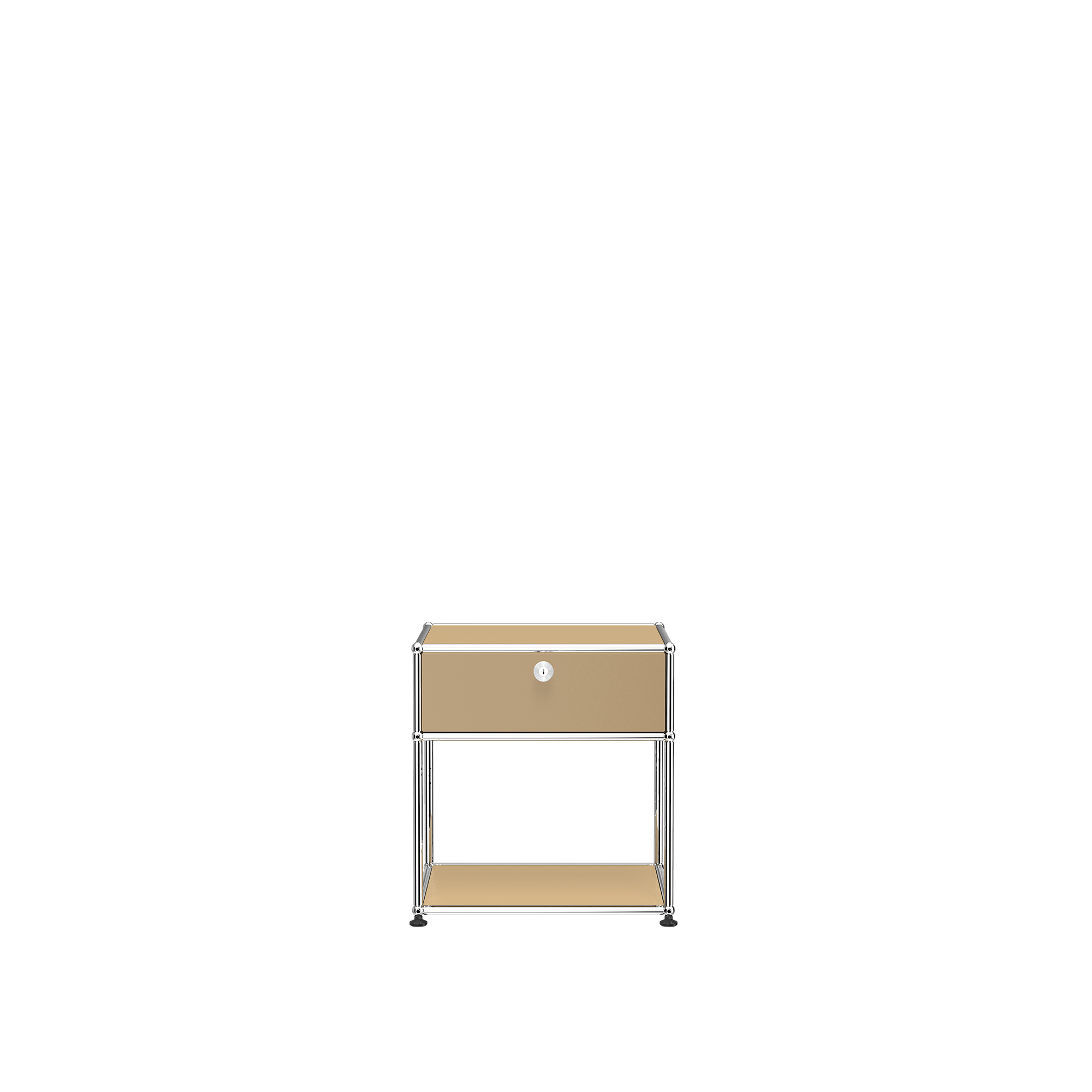 USM - USM Haller 52 Side table, USM Beige - Sängbord - Fritz Haller,Paul Schärer - Beige - Metall