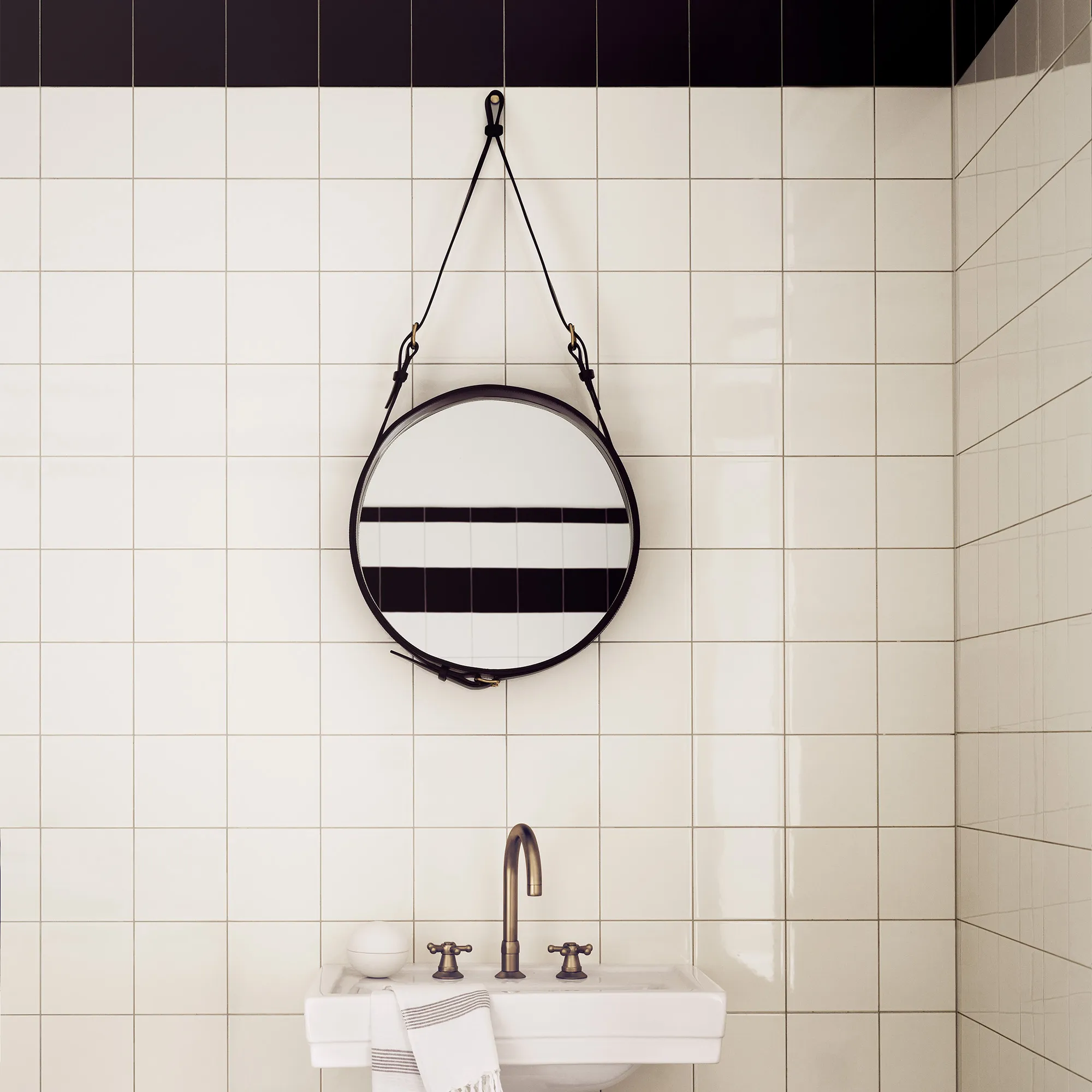 Adnet Circulaire spegel Ø70 cm