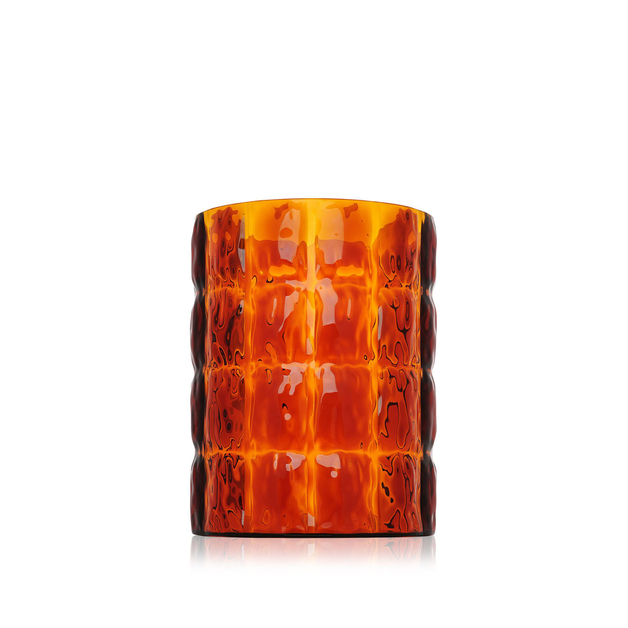 Kartell - Matelassé Amber - Krukor & vaser - Patricia Urquiola - Transparent,Brun