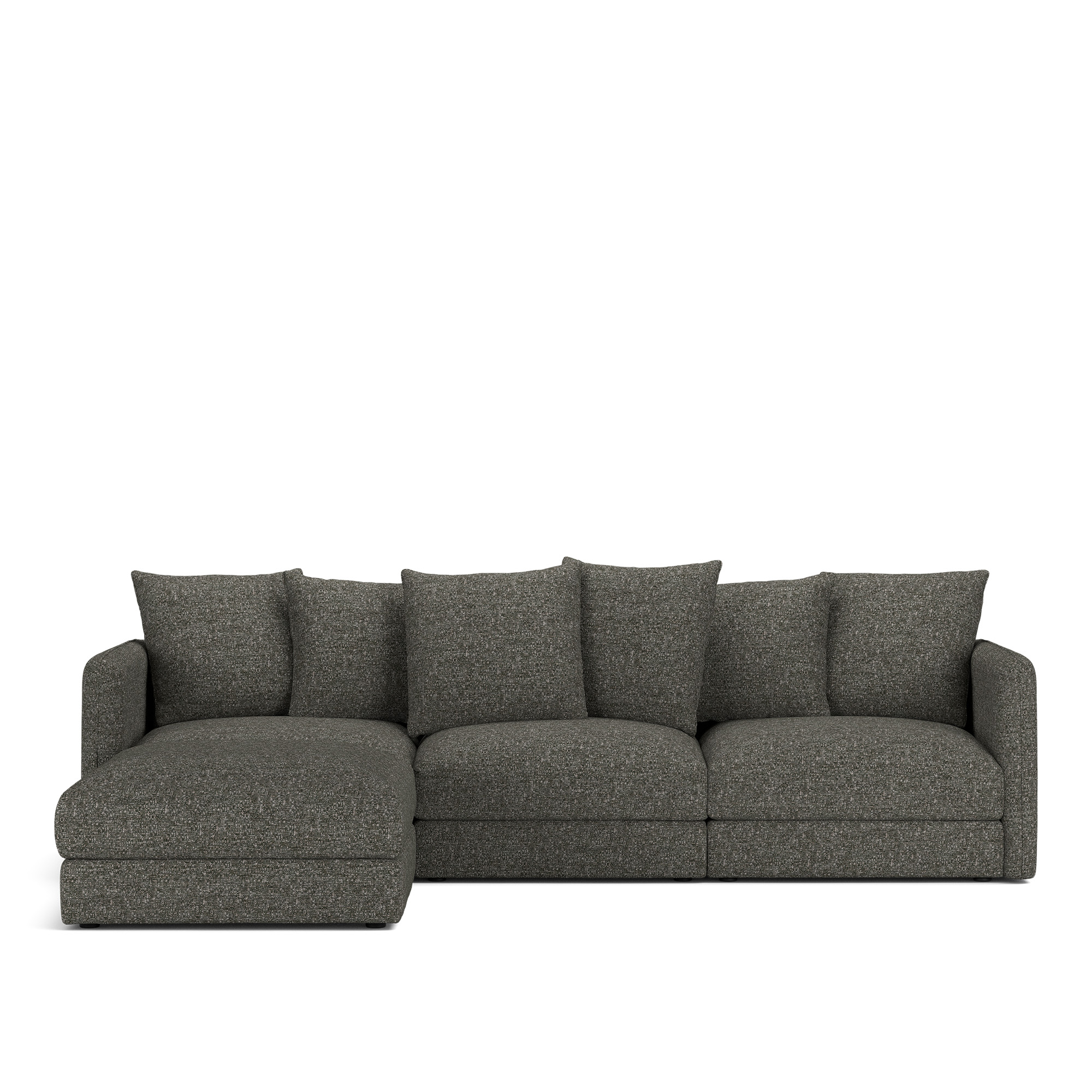 NOGA - Pavarotti 3-Seater + Footstool, Removable Cover, Cushion Variant 01, Lucinasco 06 - Soffor - Svart