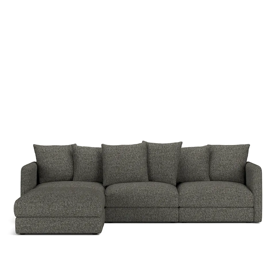 Pavarotti 3-Seater + Footstool, Removable Cover, Cushion Variant 01, Lucinasco 06