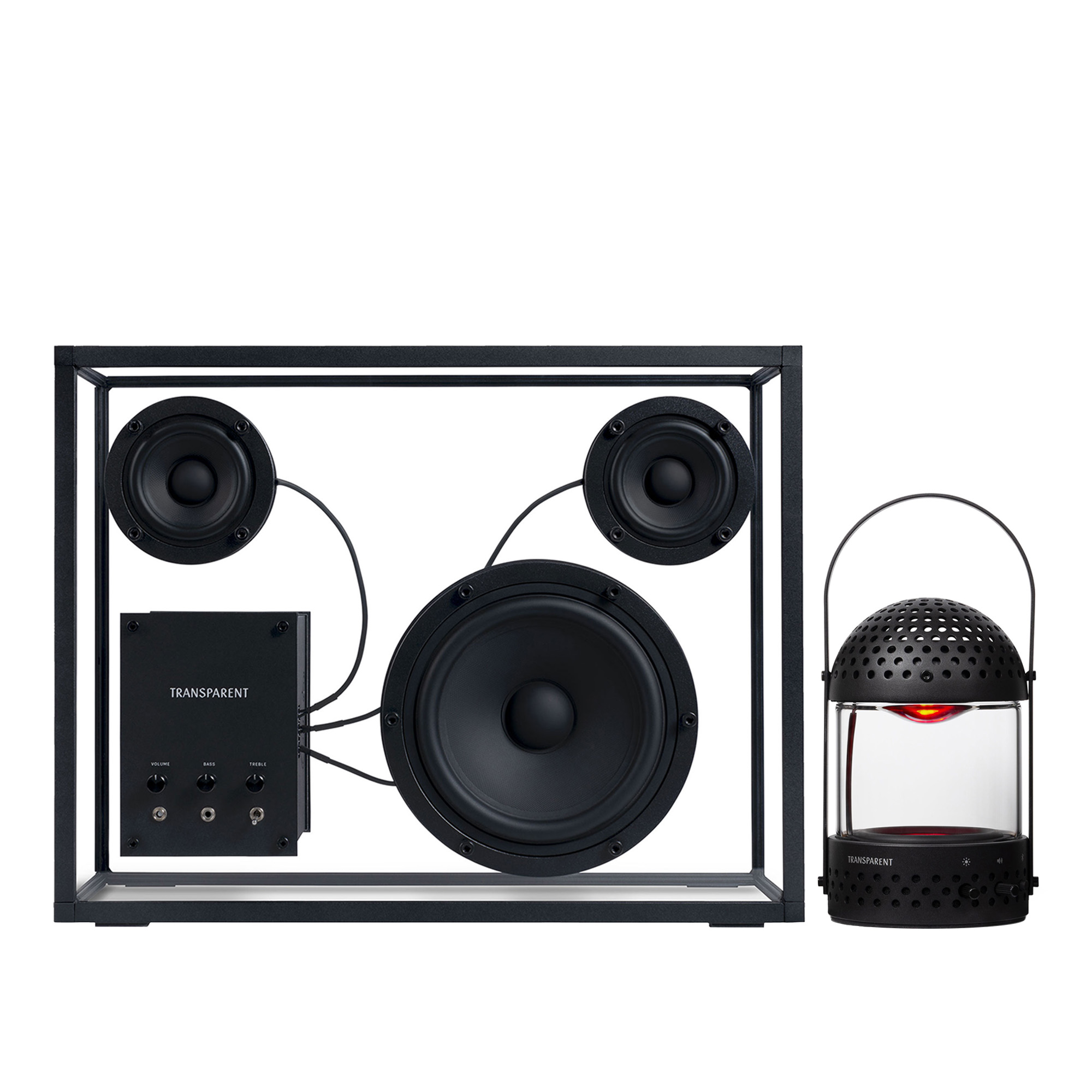 Transparent Sound - Transparent Speaker + Light Speaker Svart - Högtalare och ljudsystem - Per Brickstad - Svart