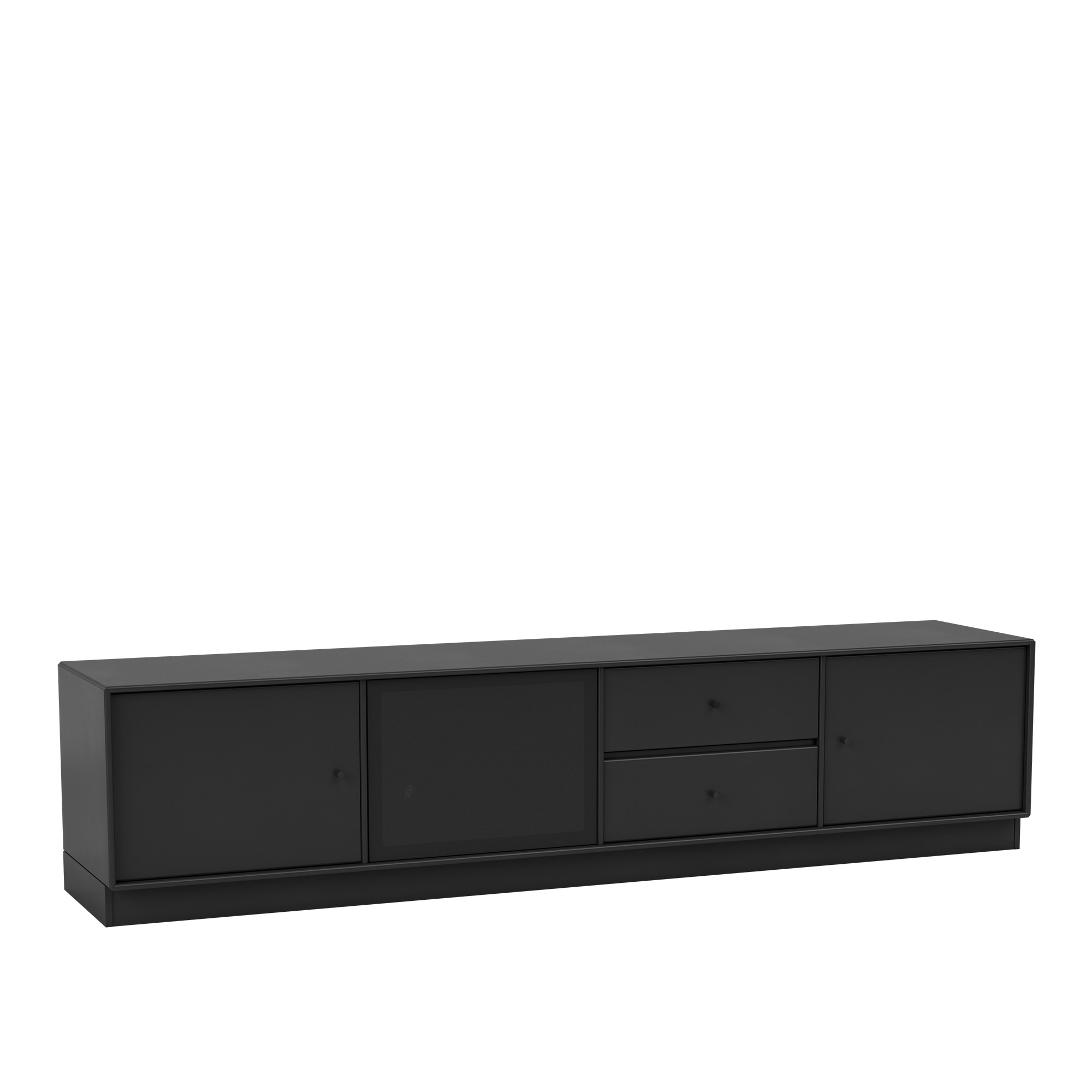 montana - octave viii tv bench 05-black 07 plinth 7 cm - tv-bänkar - peter j. lassen - svart - trä
