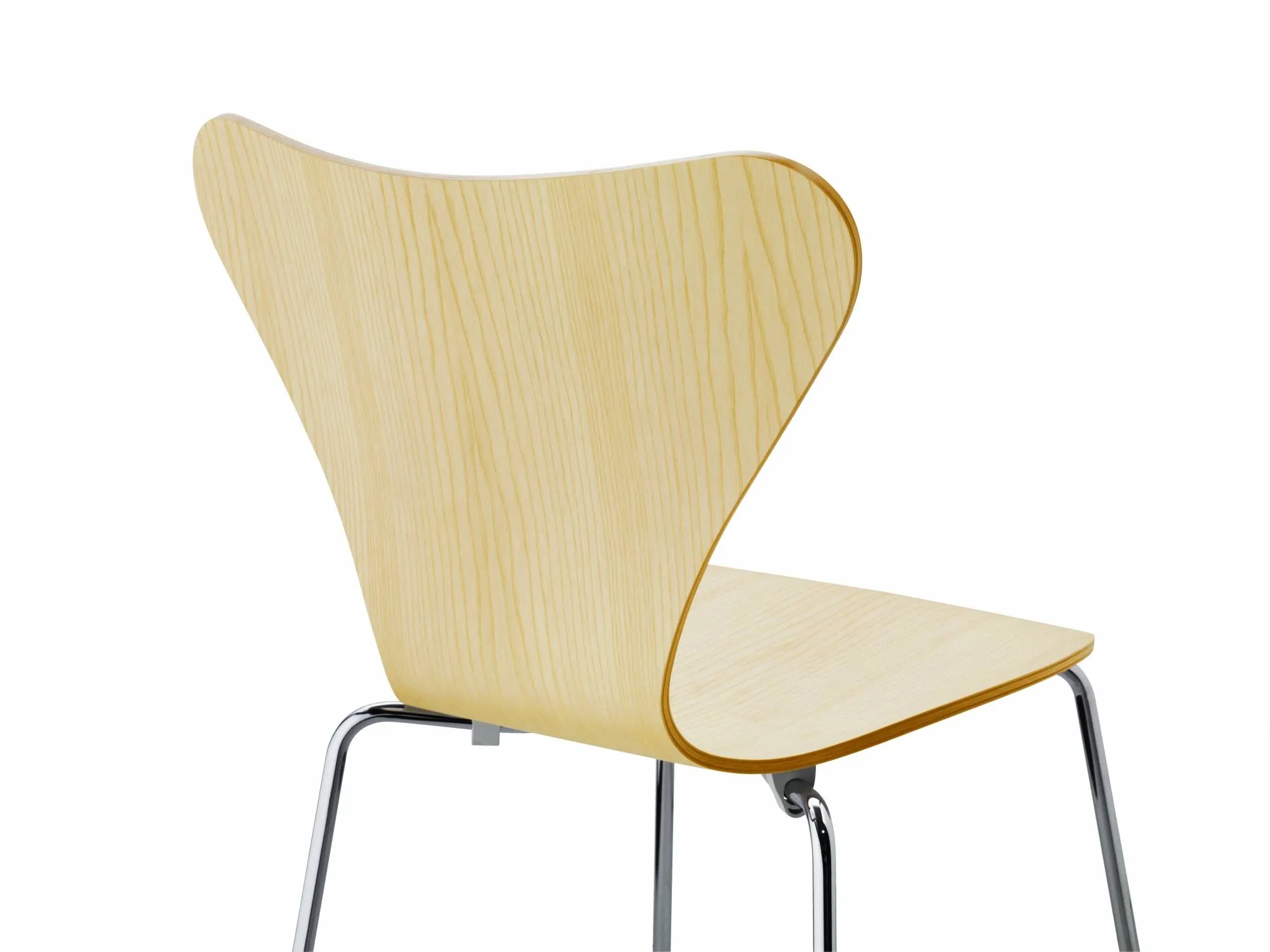 Series 7 stol 3107 trefiner stålram krom