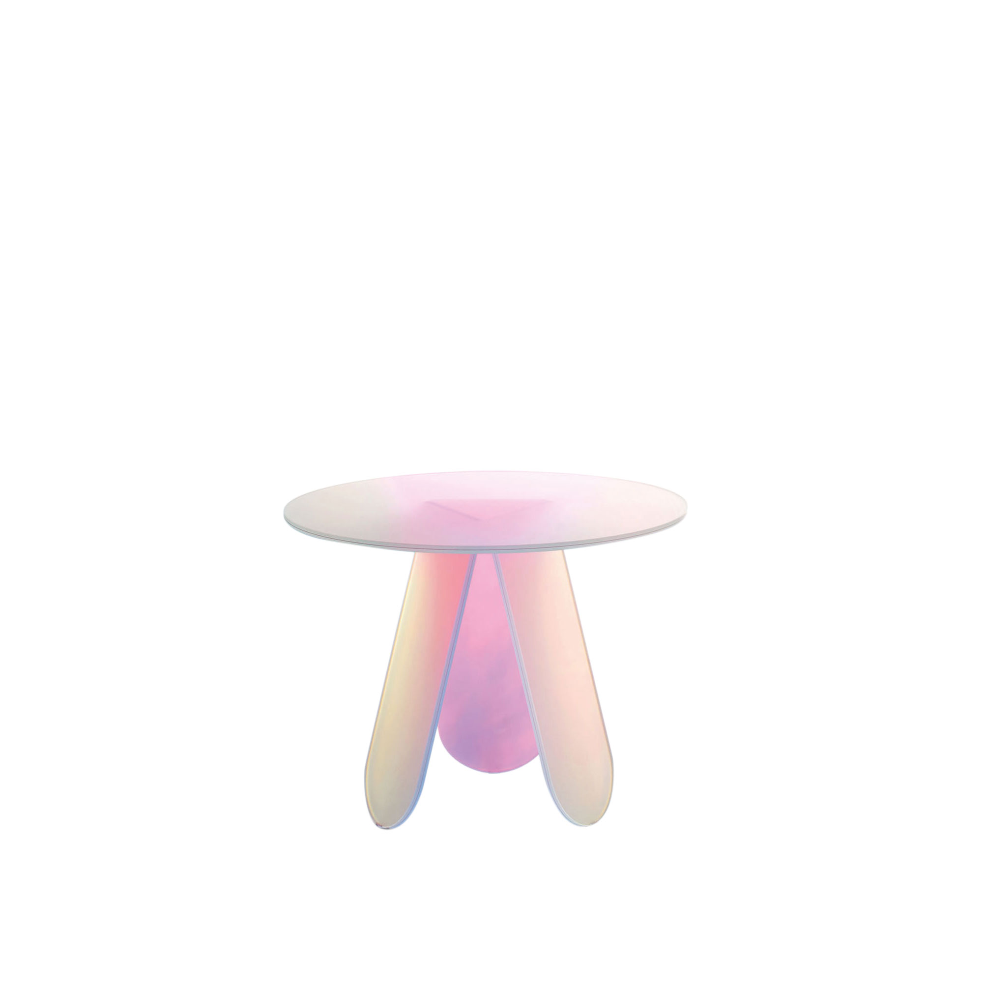 Glas Italia - SHI02 Shimmer Side Table, Transparent glass, Ø65  - Småbord & sidobord - Patricia Urquiola - Flerfärgad - Glas