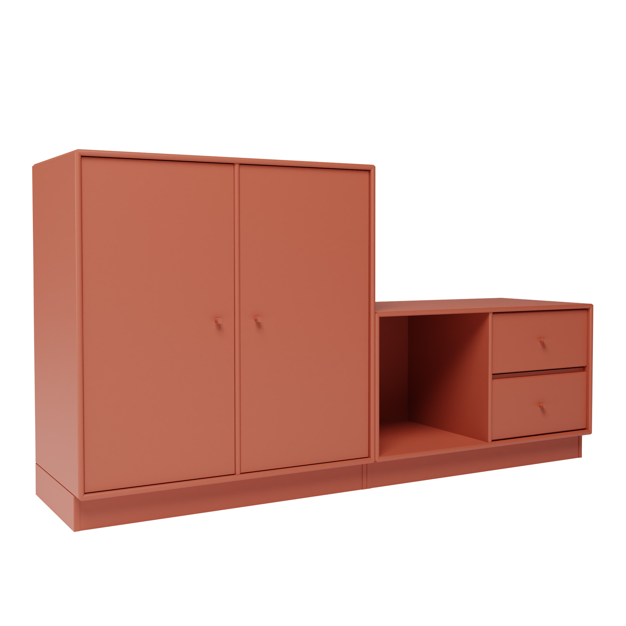 montana - rest i bench 162-hokkaido 07 plinth 7 cm - skåp och vitrinskåp - peter j. lassen - röd - trä