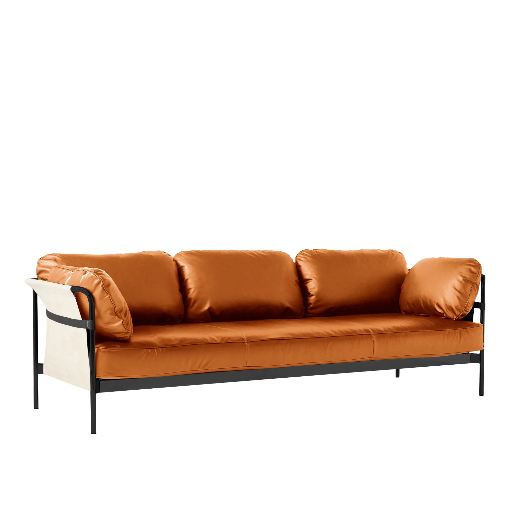 Can 3-sitssoffa Chrome/Black