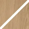 Ekfanér/Ekben med vita detaljer
