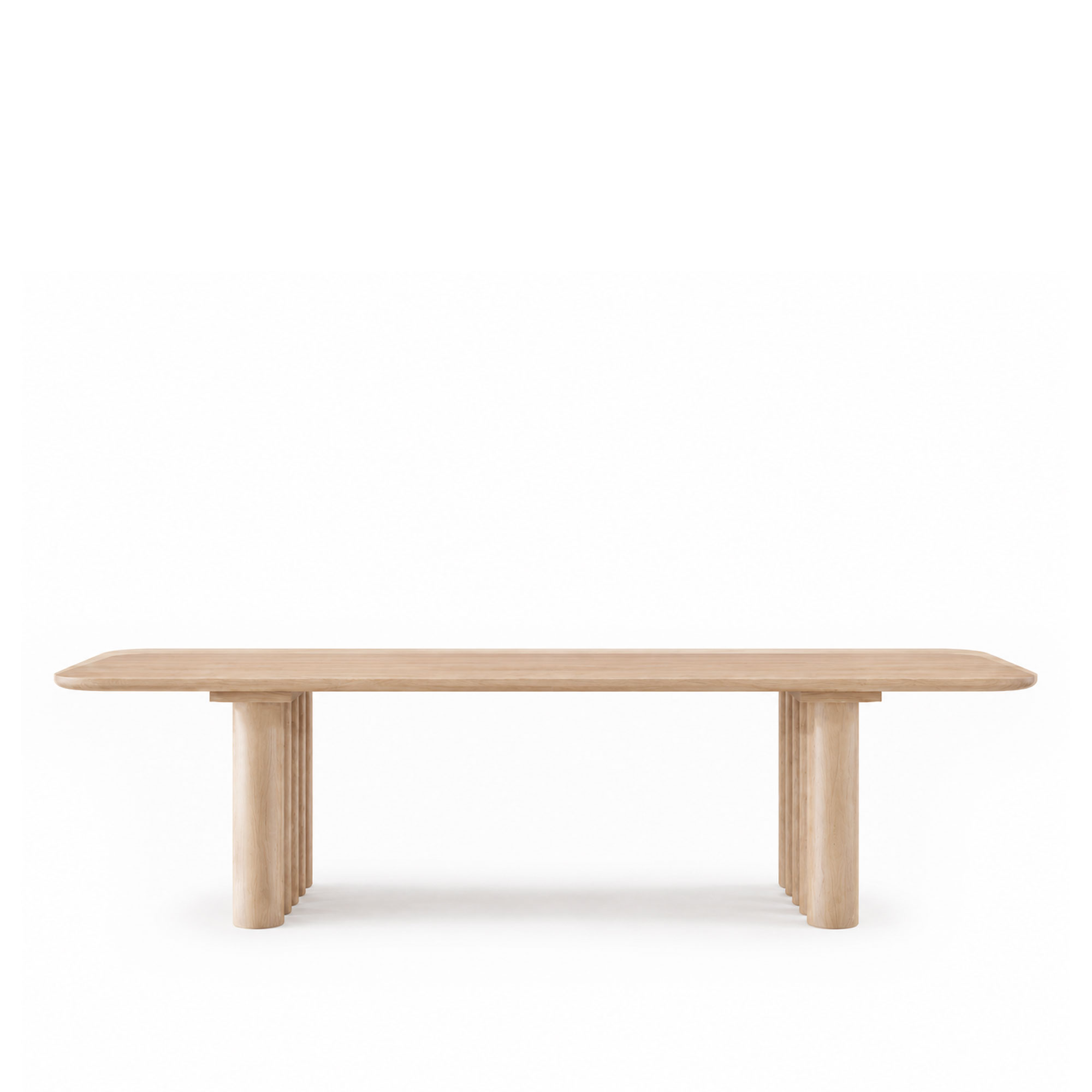 Dk3 - Plush Table Rectangular 30mm tabletop 130mm legs L300 x W100 x H72 cm Max 2 extension leaves Oak - soap - Matbord - Beige | Möbler - Bord - Matbord | Möbelexperten