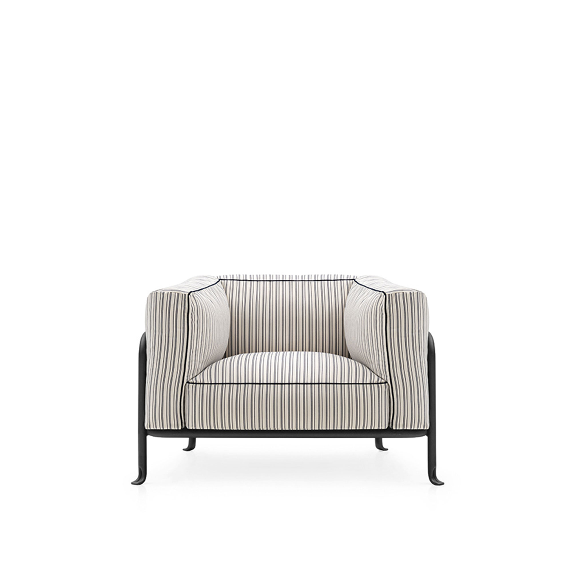 B&B Italia - Borea  Armchair, 108, Tortora, Fabric Cat A Aliseo 255 - Utomhusfåtöljer - Piero Lissoni - Metall/Textilmaterial/Syntetiskt/Plast