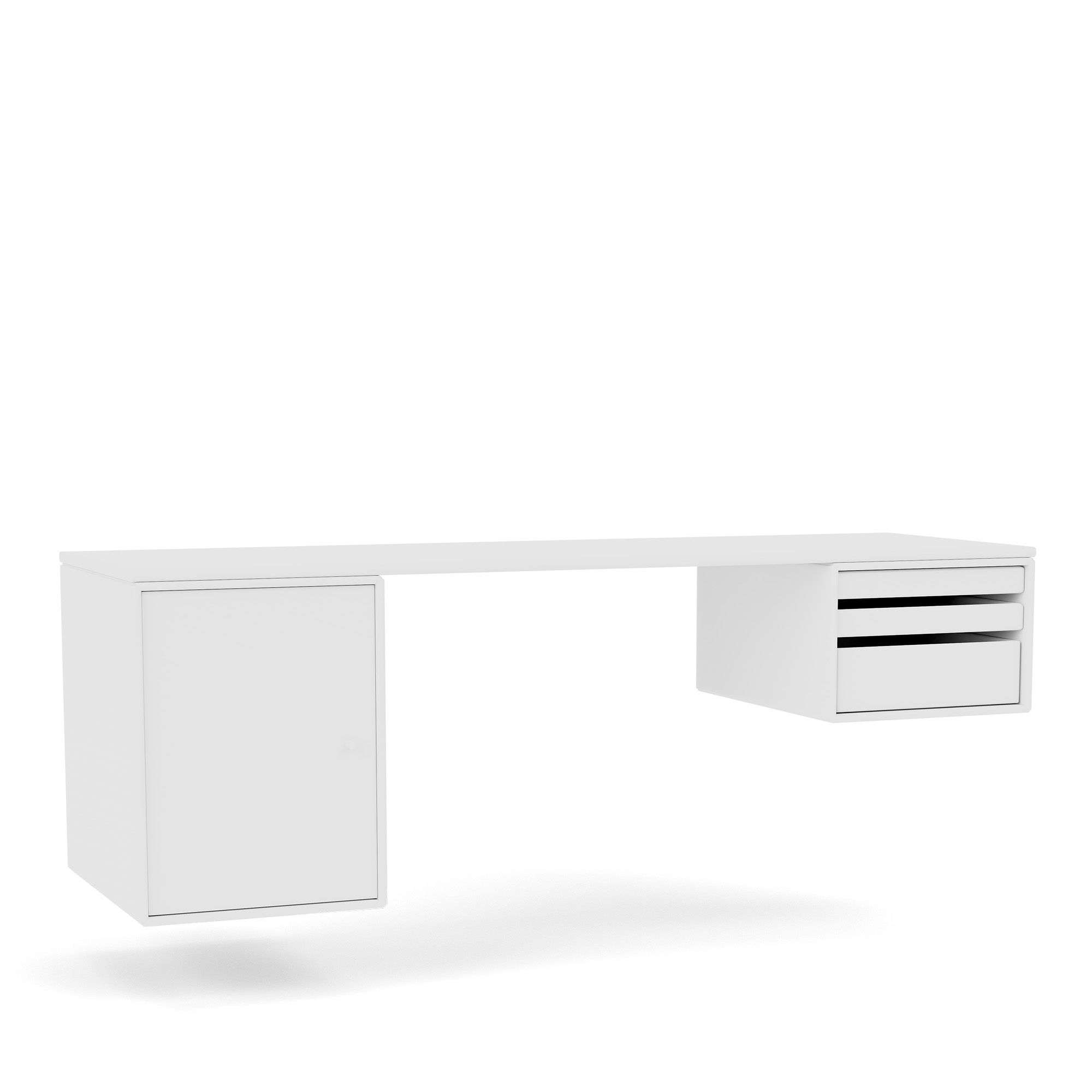 montana - workshop work desk 101-newwhite 04 suspension rails - skrivbord - peter j. lassen - vit - trä