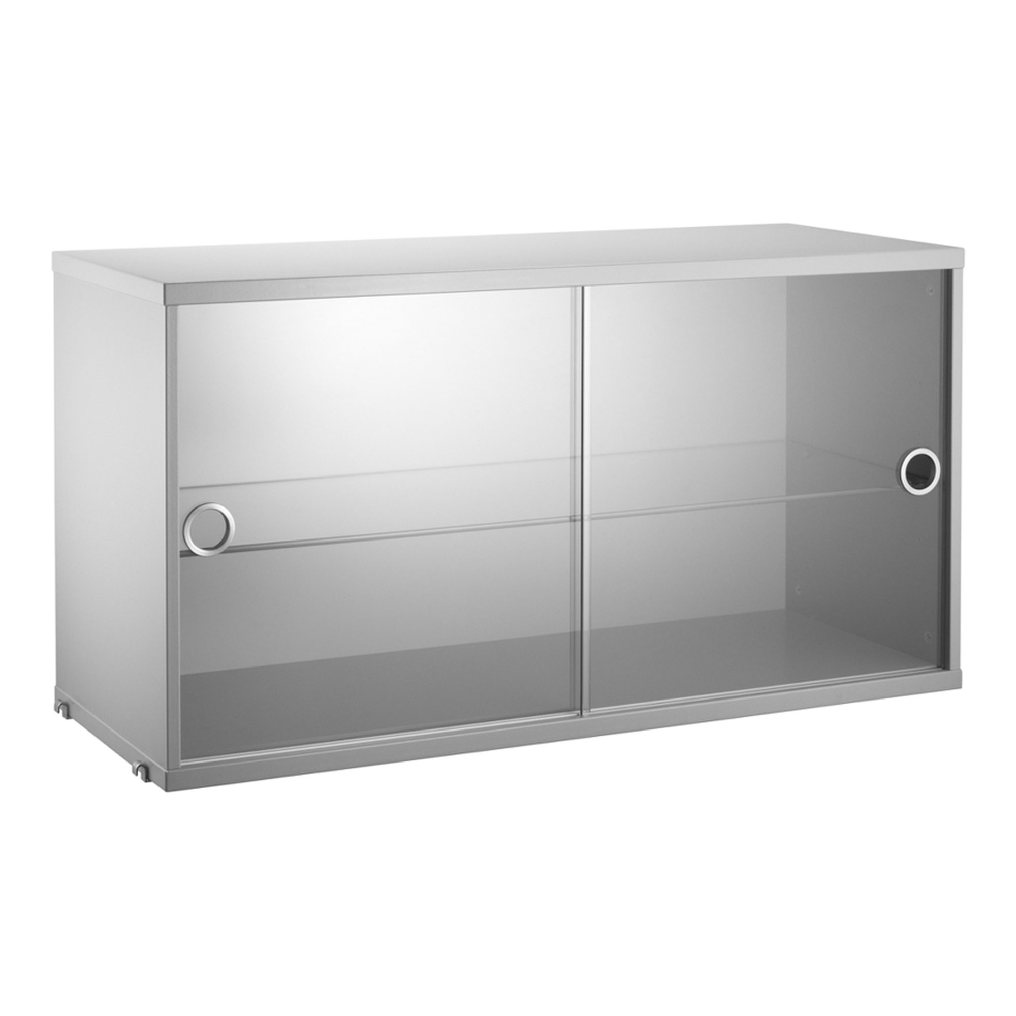 String - String Skåp/Vitrin, Grå - Vägghyllor - Nils Strinning - Grå - Glas/Trä