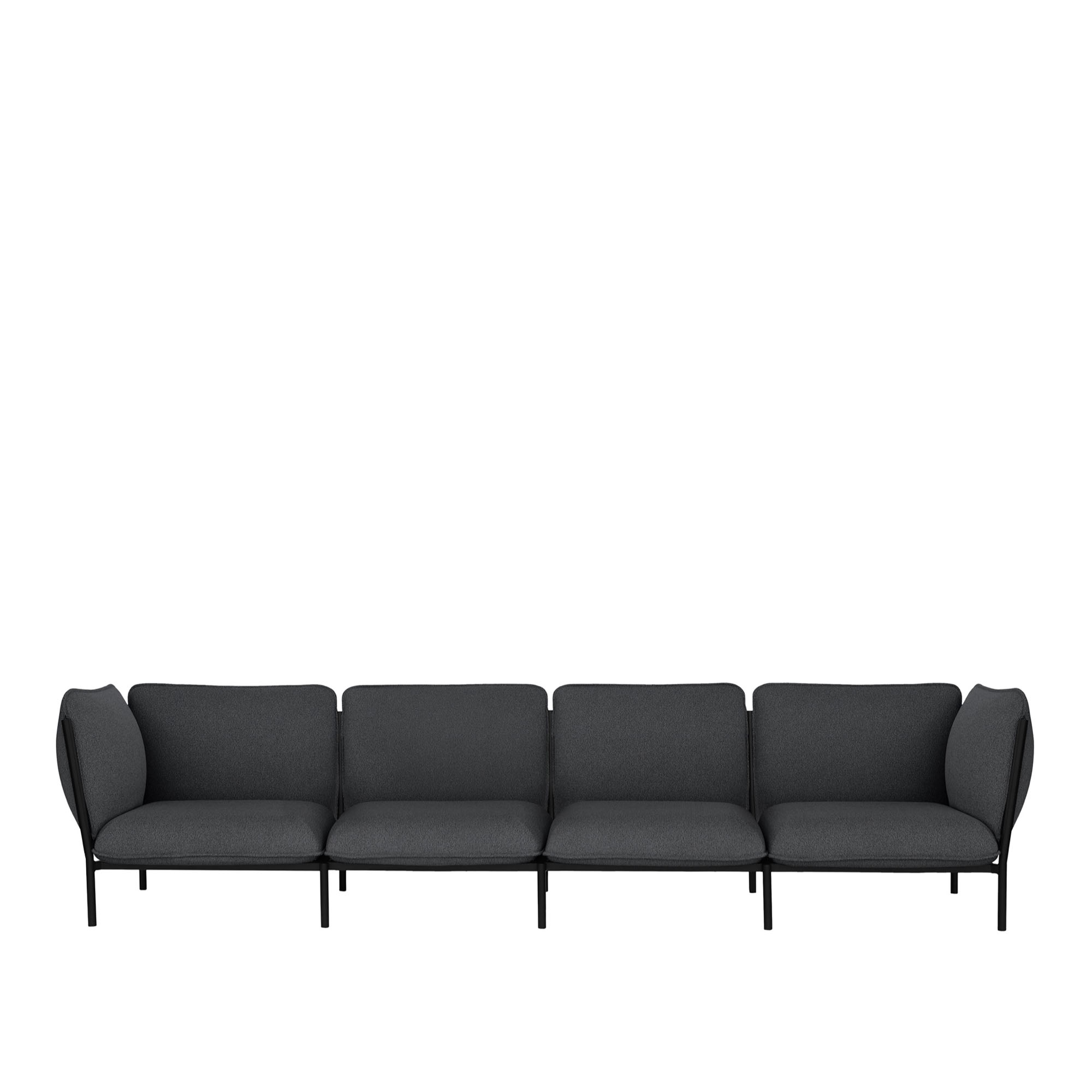 HEM - Kumo 4-seater Sofa with Armrests - Graphite - Soffor - Anderssen & Voll - Grå - Metall/Syntetiskt/Skum/Ull