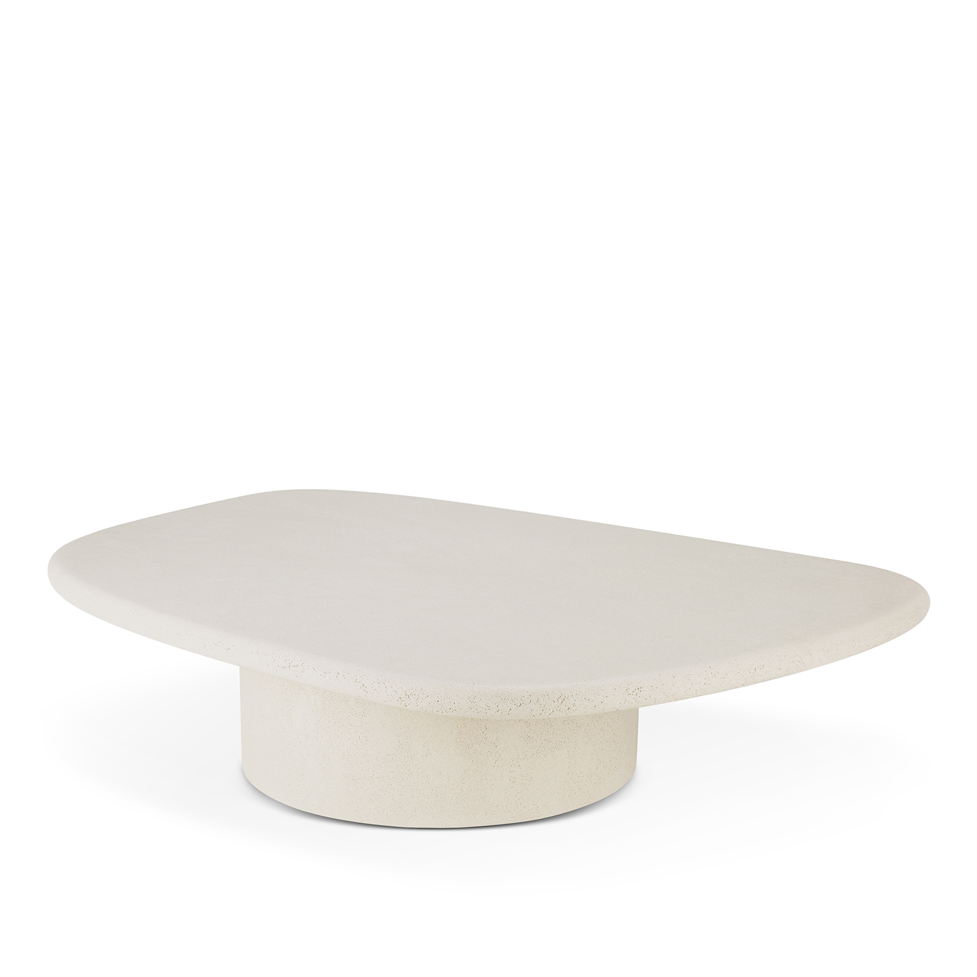 Ethnicraft - Elements Coffee Table - Microcement - Off White - Pebble Shape 134 x 96 x 30 - Soffbord - Träfärgad - Sten | Möbler - Bord - Soffbord | Möbelexperten