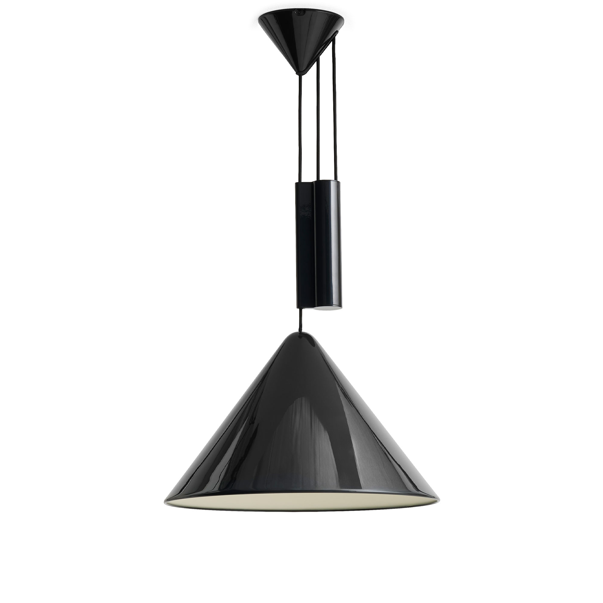 HAY - Compass Adjustable Pendant 430 soft black - Pendellampor - Julien Renault - Svart - Metall | Belysning - Taklampor - Pendellampor | Möbelexperten