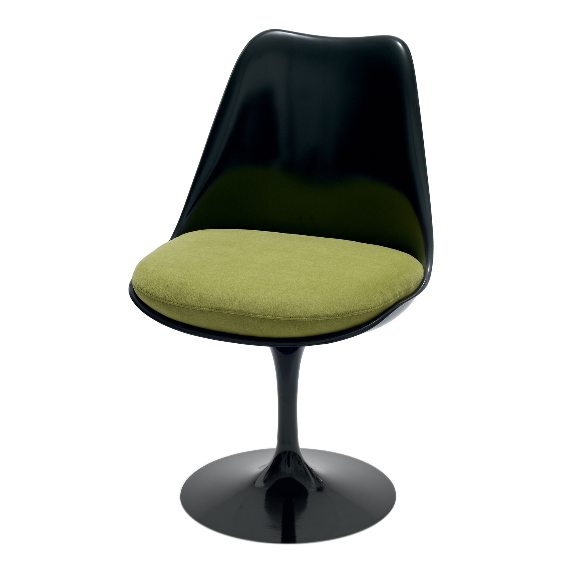 Knoll - Saarinen Tulip Chair, Svart bas  skal, Tyg - Kategori C - Hopsack - K12064 - Matstolar - Eero Saarinen - Svart - Metall/Textilmaterial/Syntetiskt/Skum