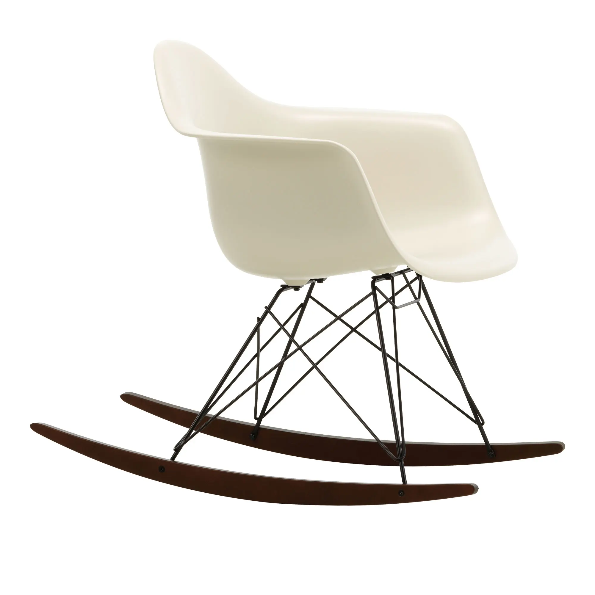 Eames RE Plastic Armchair RAR gyngestol Basic Dark/Dark Maple