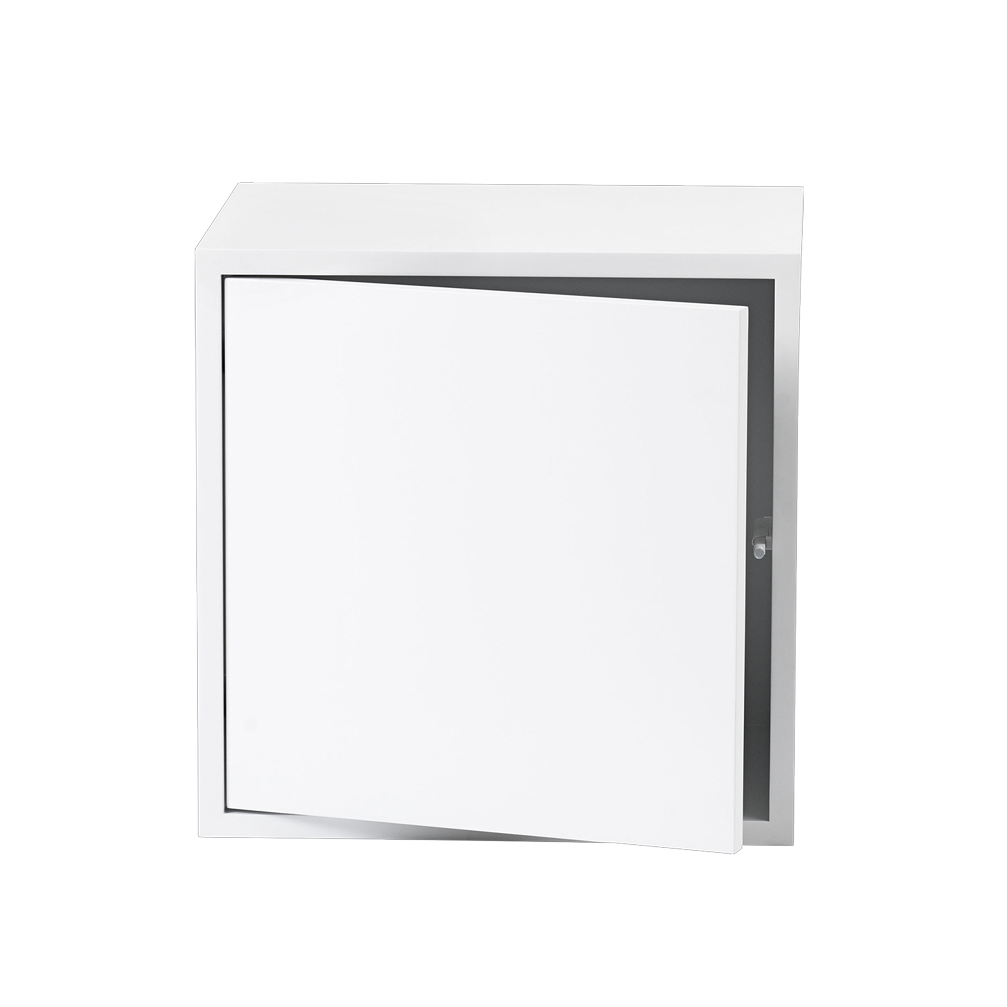 Muuto - Stacked 2.0 White Medium With Door - Hyllsystem - Julien De Smedt - Vit - MDF