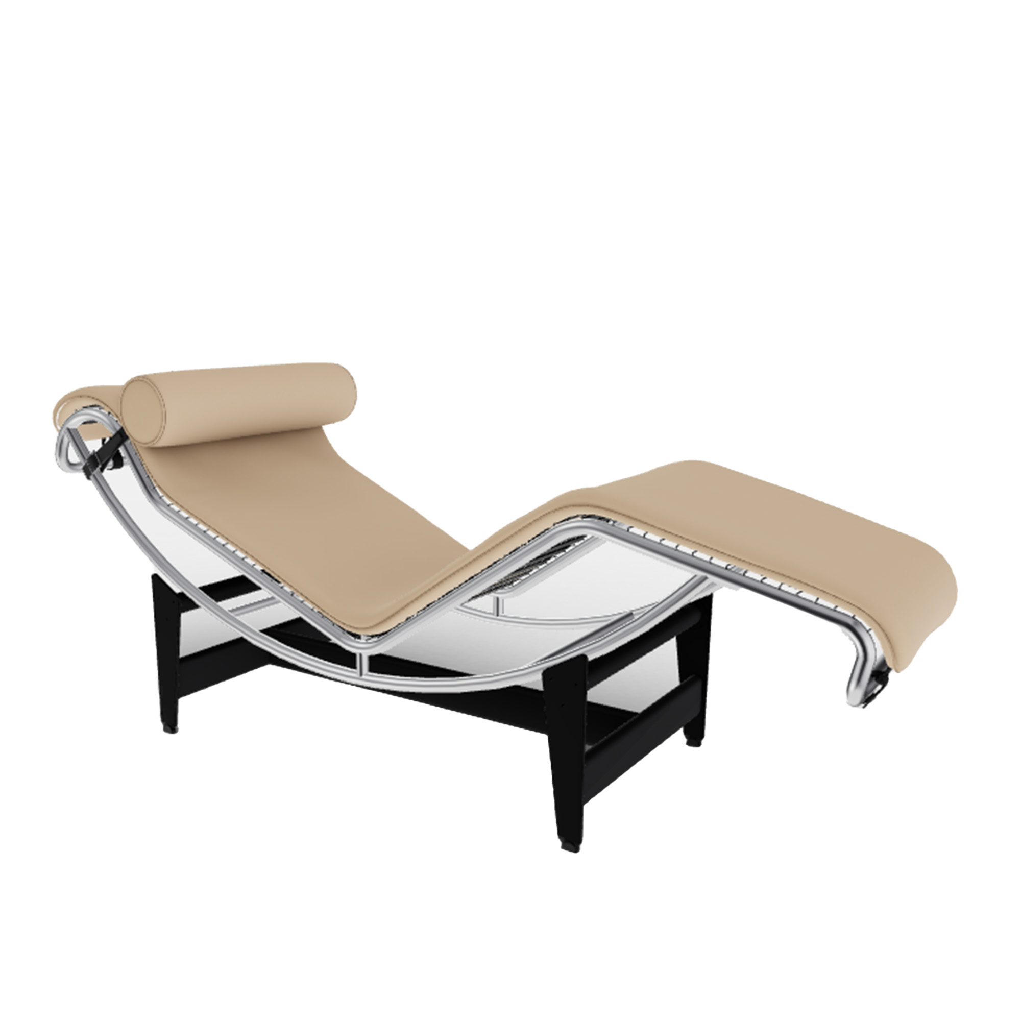 Cassina - LC4 Chaise Longue Leather, Naturale 08 - 13Z300 - Liggfåtöljer - designer_charlotte_perriand,designer_le_corbusier,designer_pierre_jeanneret - Beige - Läder/Metall