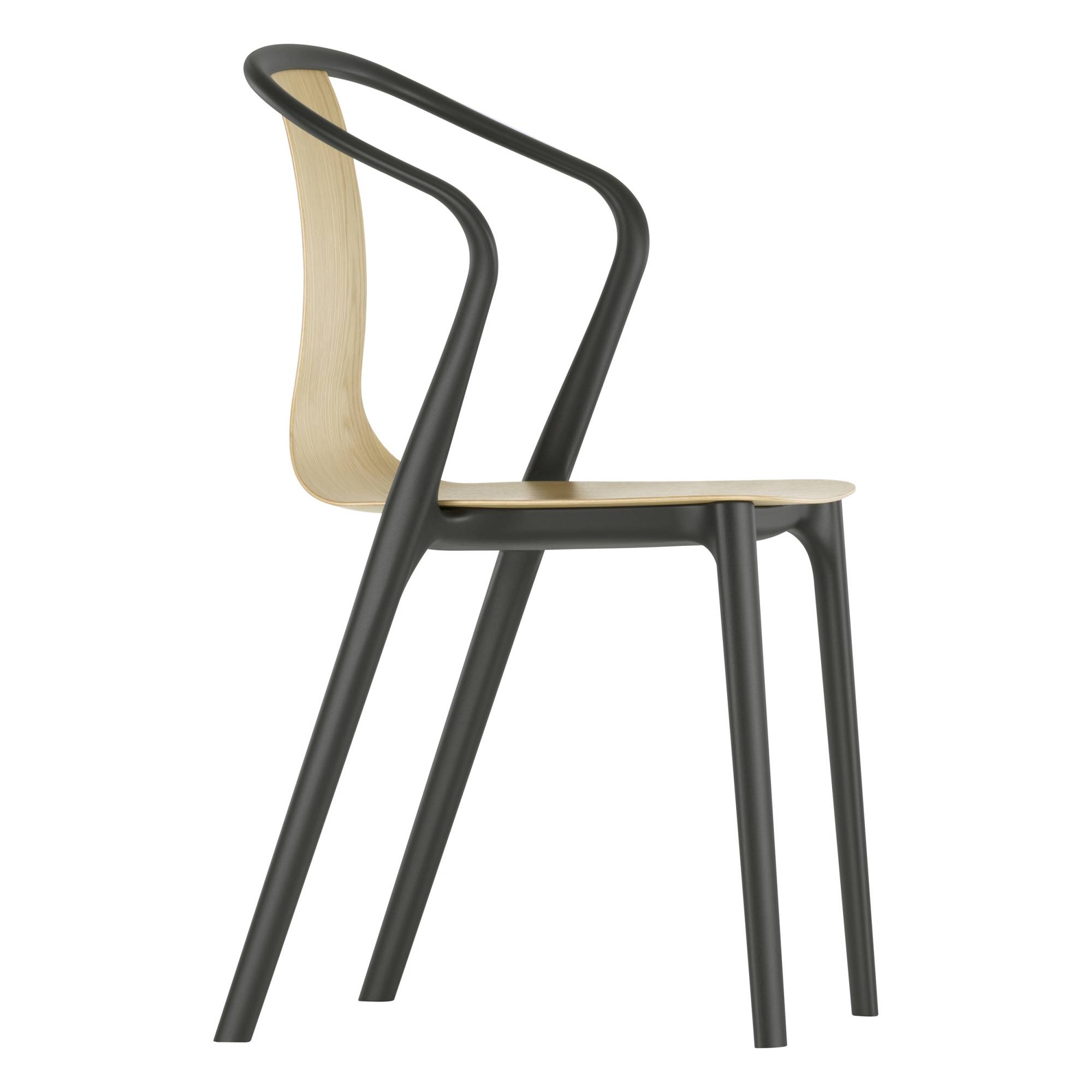 Vitra - Belleville - Armchair, Träskal, Naturlig ek - Matstolar - Ronan & Erwan Bouroullec - Brun - Trä