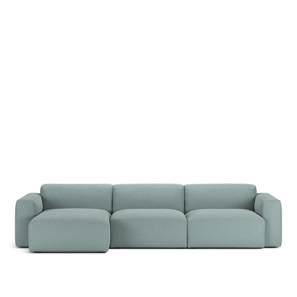 Brick 3-Seater Chaise Lounge Left Lario 12 Removable Upholstery