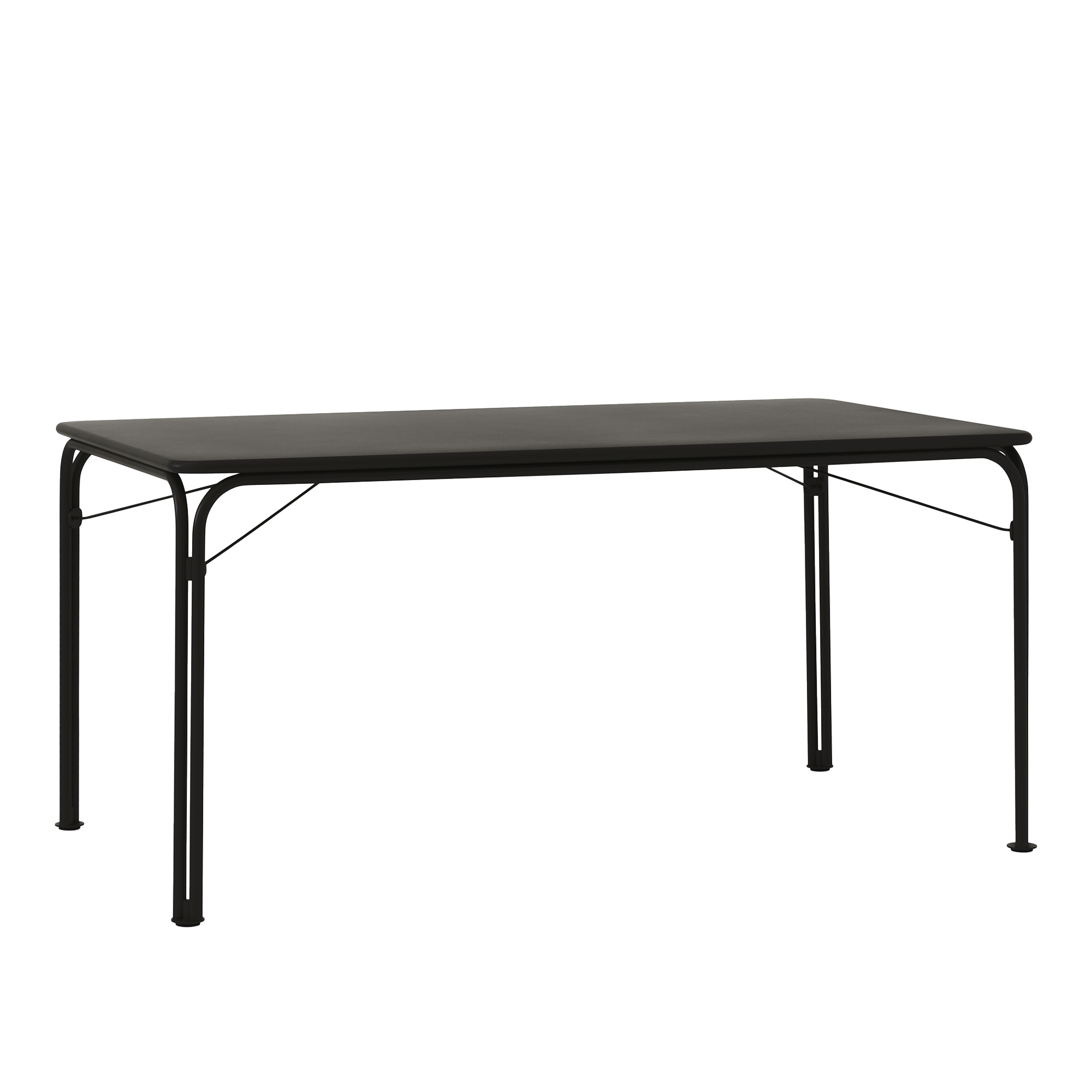 &tradition - thorvald outdoor dining table sc113 l160 warm black - matbord utomhus - space copenhagen - metall
