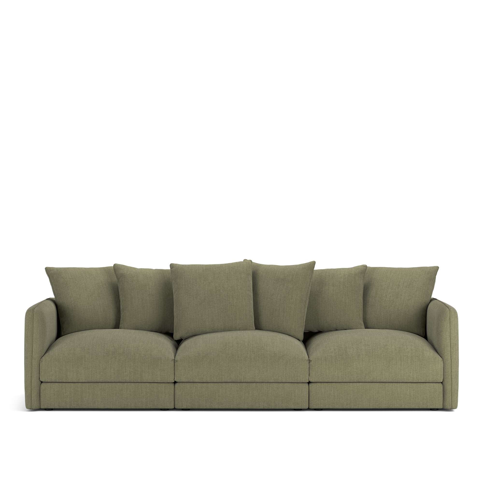NOGA - Pavarotti 3-Seater Shadow Green Fixed Upholstery - Soffor