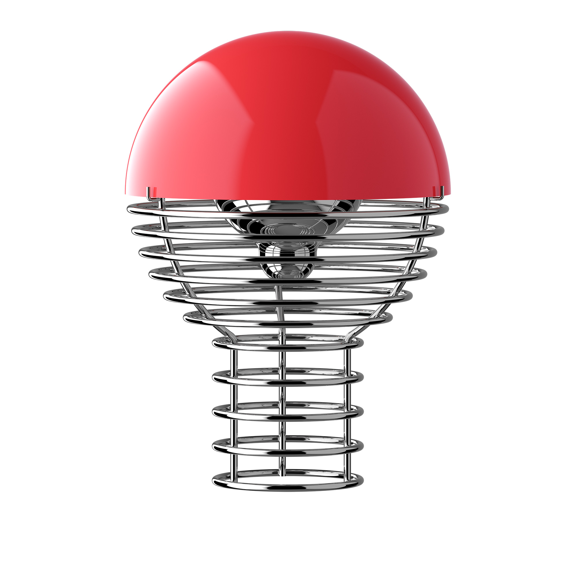 verpan - wire portable lamp red - portabla lampor - verner panton - röd