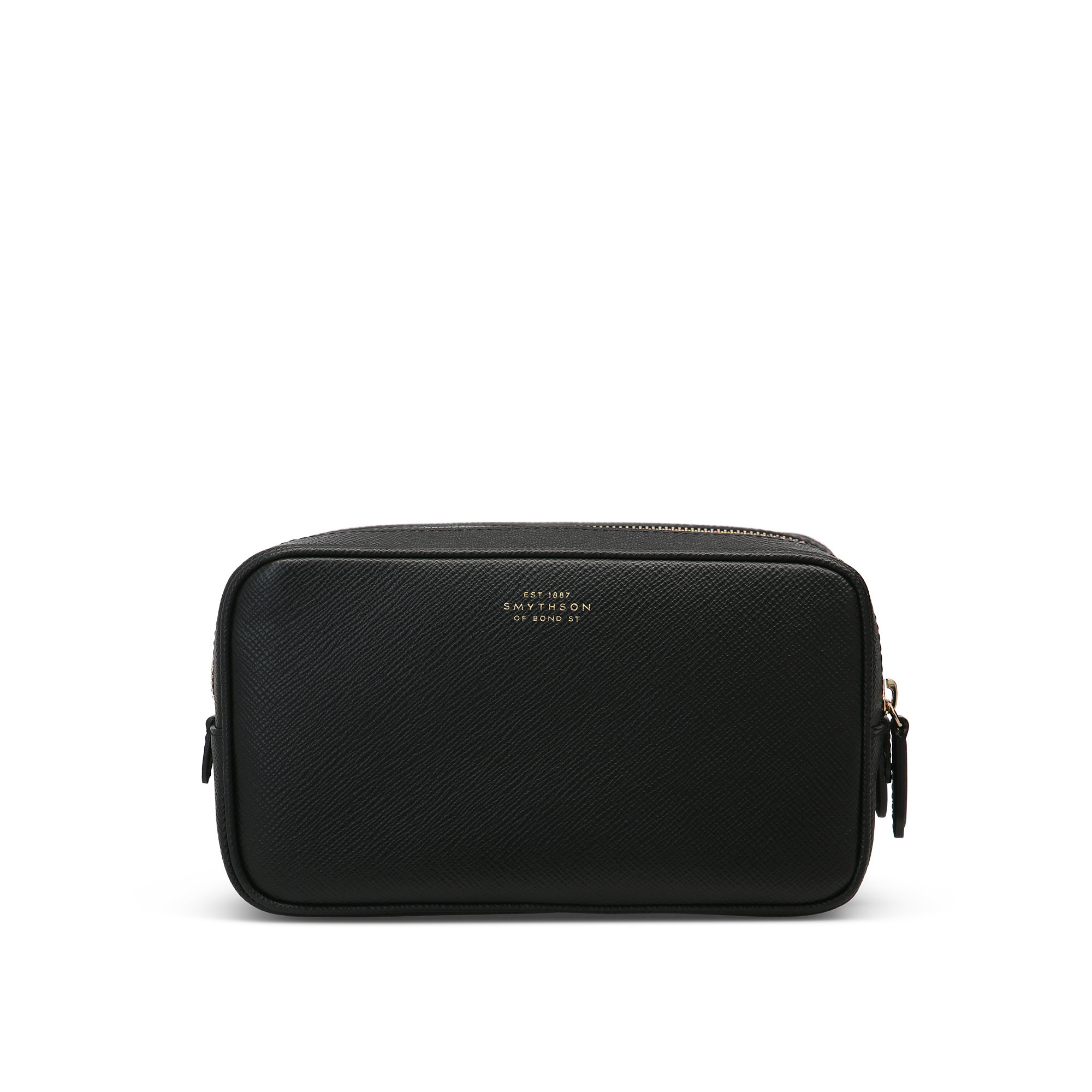 Smythson - Panama Double Zip Washbag - Black - Necessärer - Svart