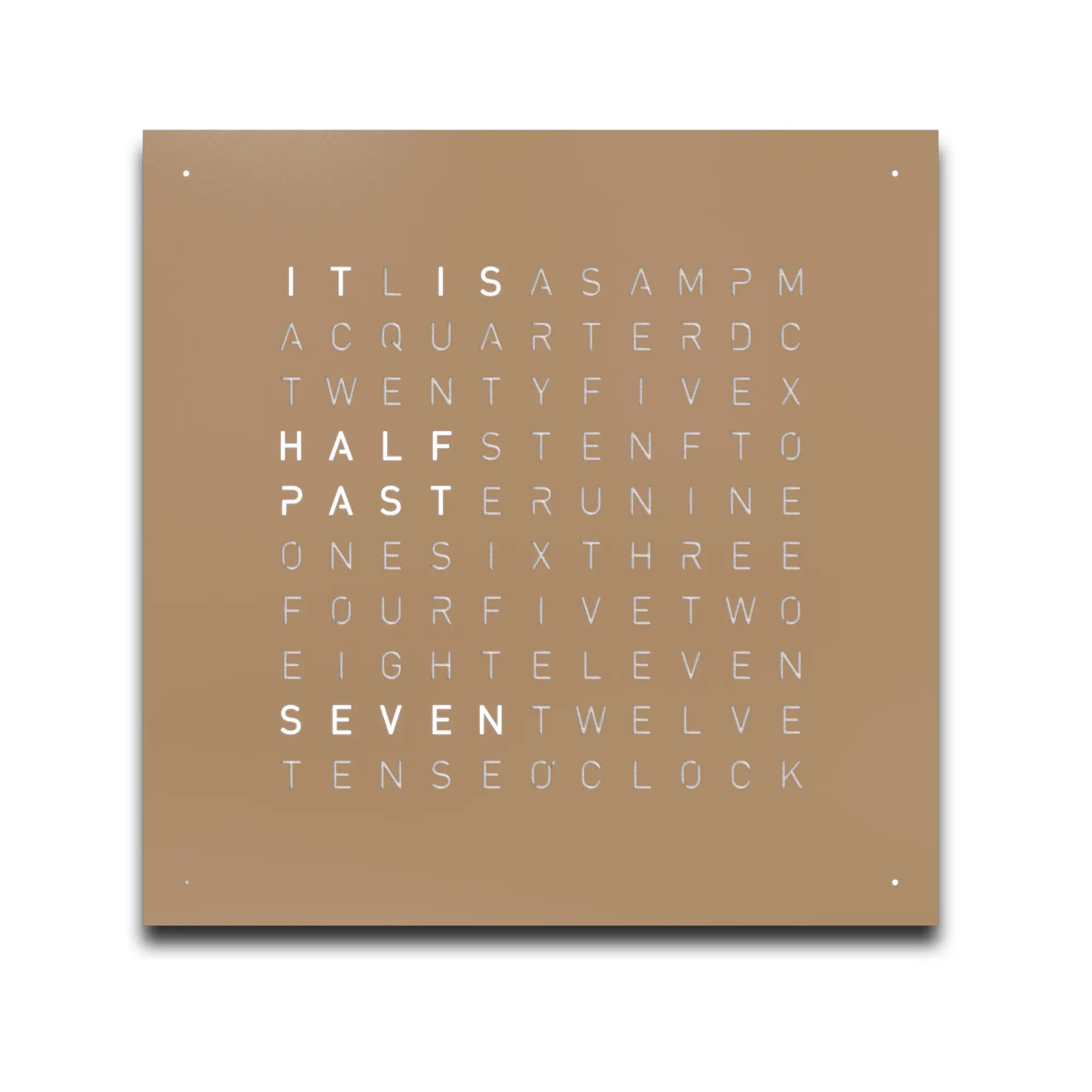 Qlocktwo Earth 45 – Hazelnut