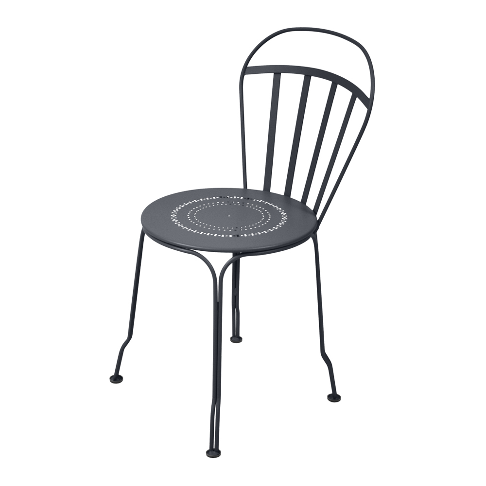 Fermob - Louvre Chair Anthracite 47 - Matstolar utomhus - Grå - Metall