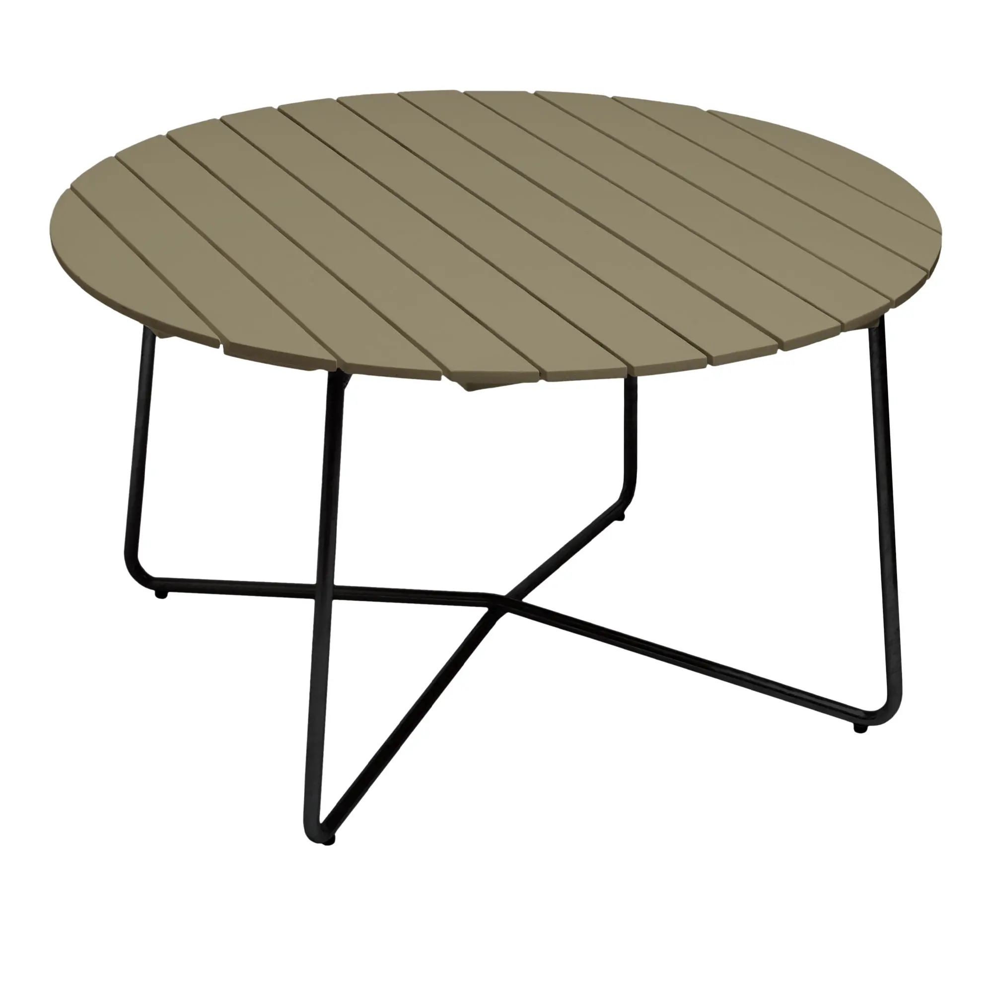 Bord 9A Ø120cm svart stativ lysegrønn eik