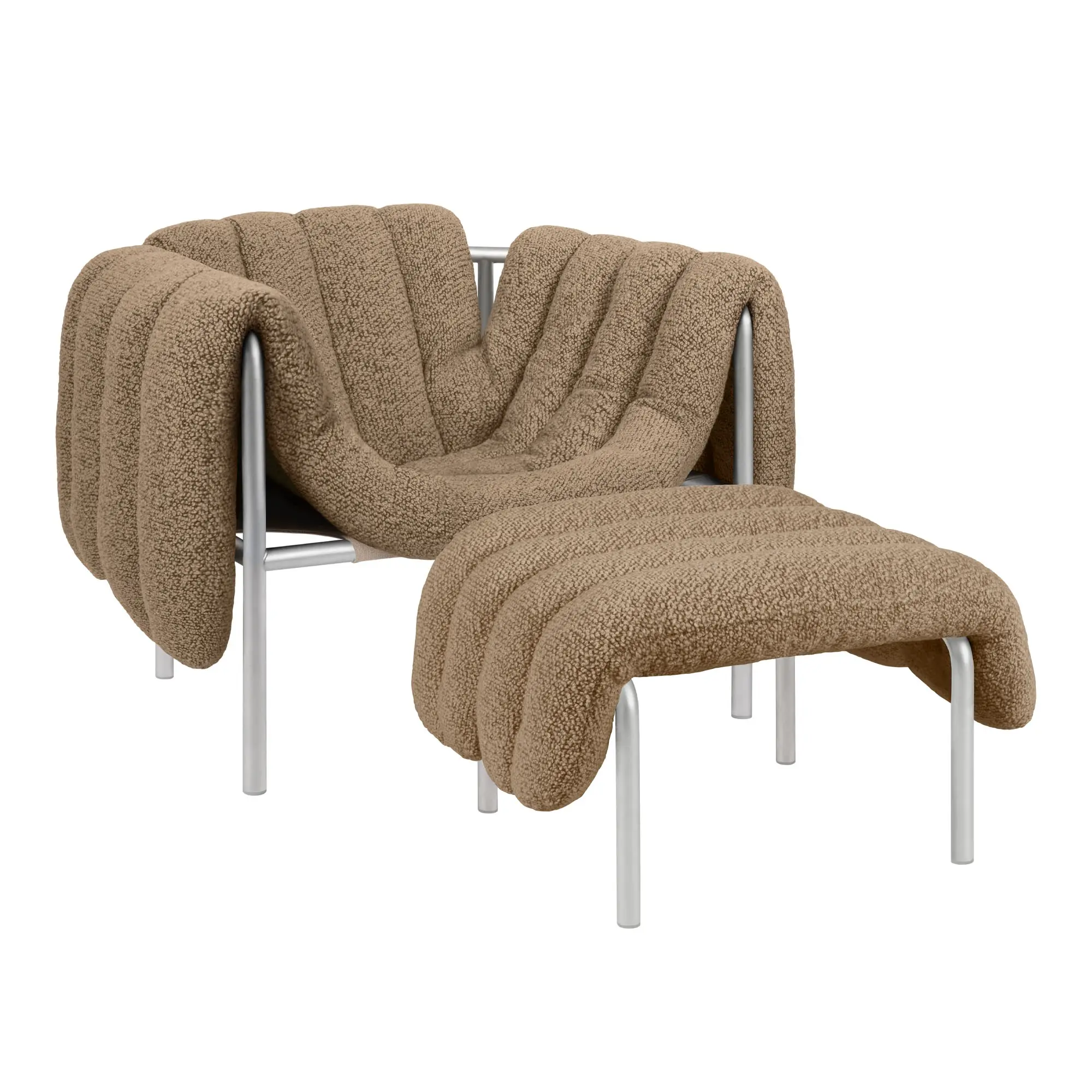 Puffy Lounge Chair + Ottoman