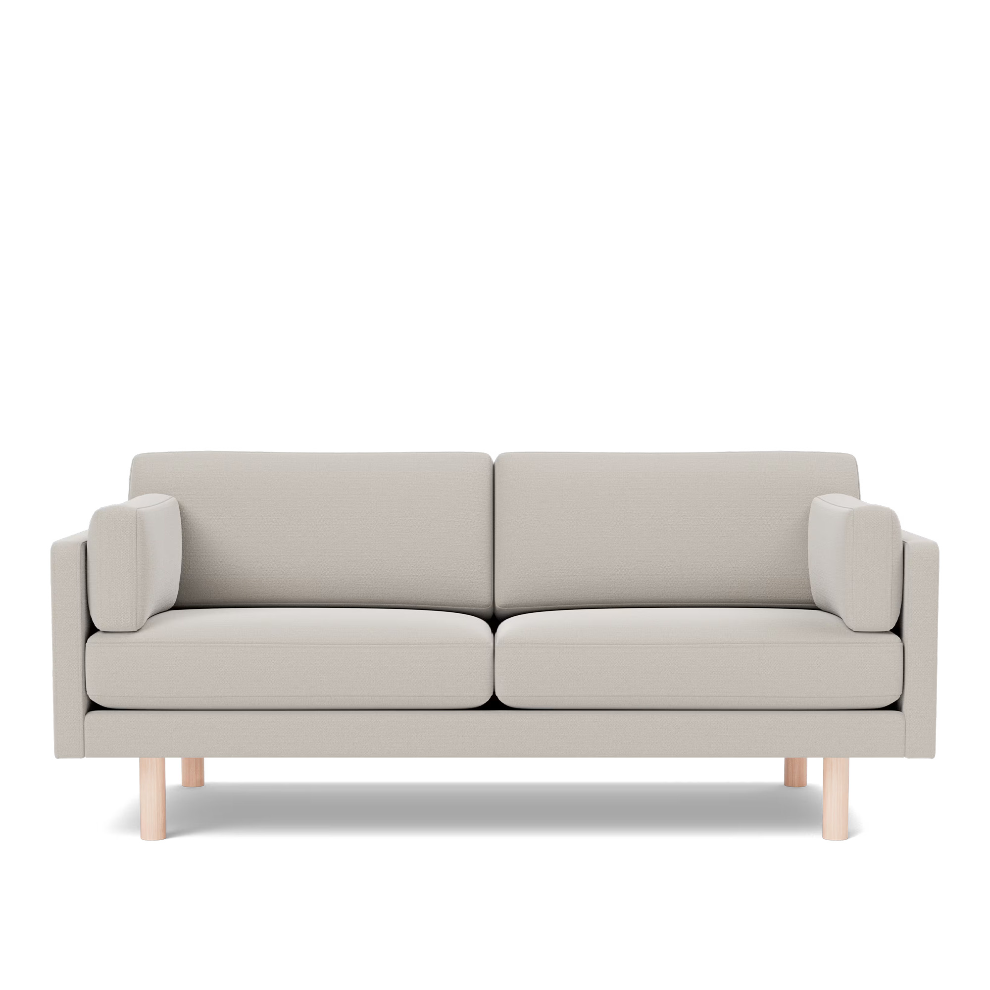 Fredericia Furniture - EJ220 Sofa - 2,5 seater - 185 cm - Erik 3790 Linen - Down wrap - without buttons - Oak soap treated - Soffor - Erik Jørgensen
