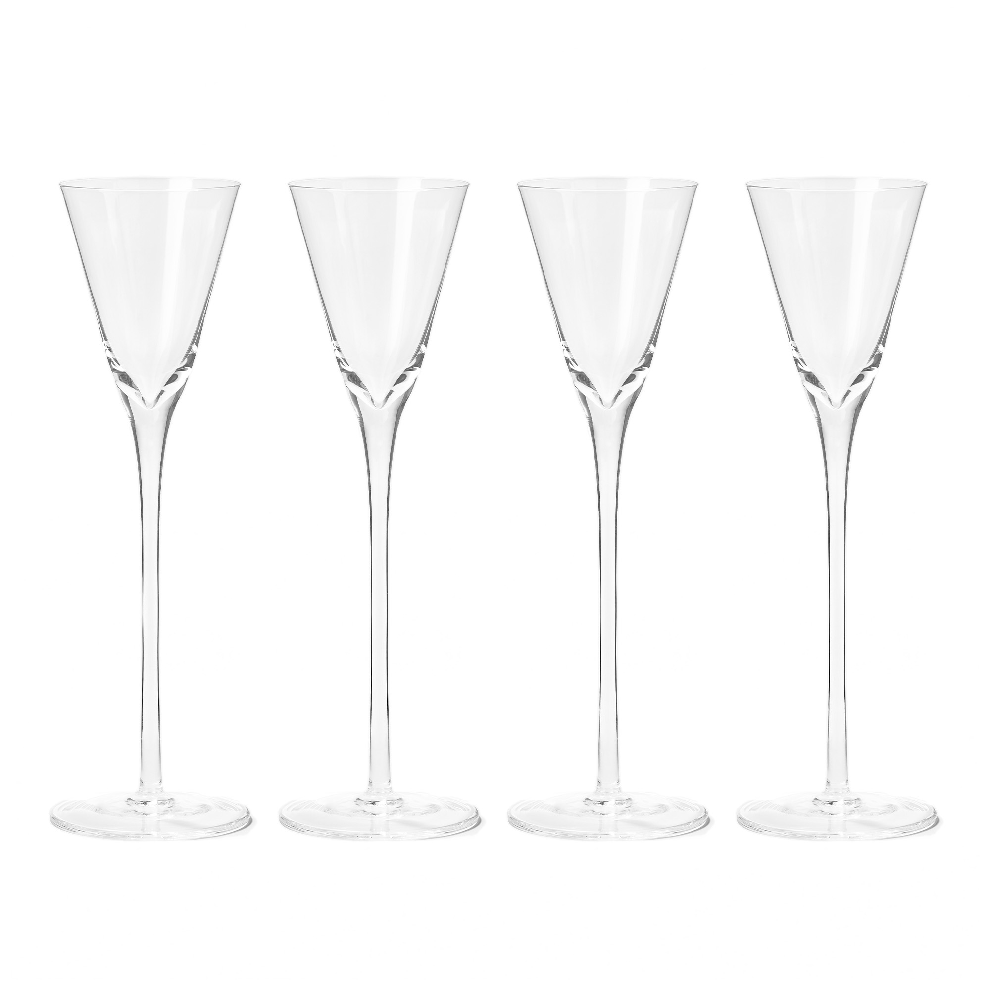 BOBO - Nubbe - Set of 4 - Snapsglass og shotglass - Gjennomsiktig