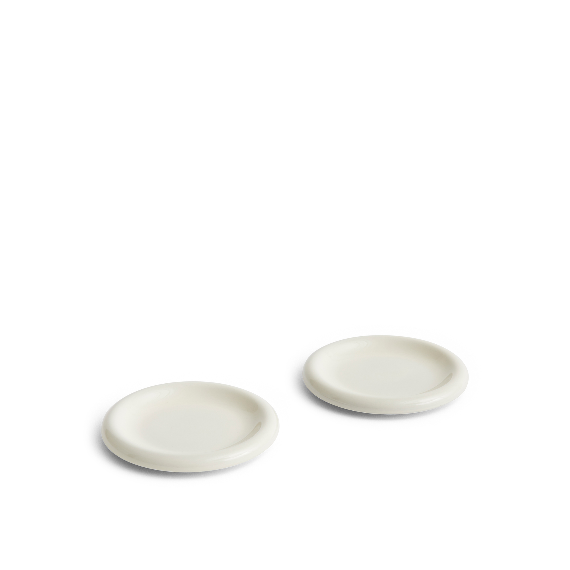 HAY - Barro Plate, Set of 2 Ø18 Off-White - Assietter - Pereira Office - Vit