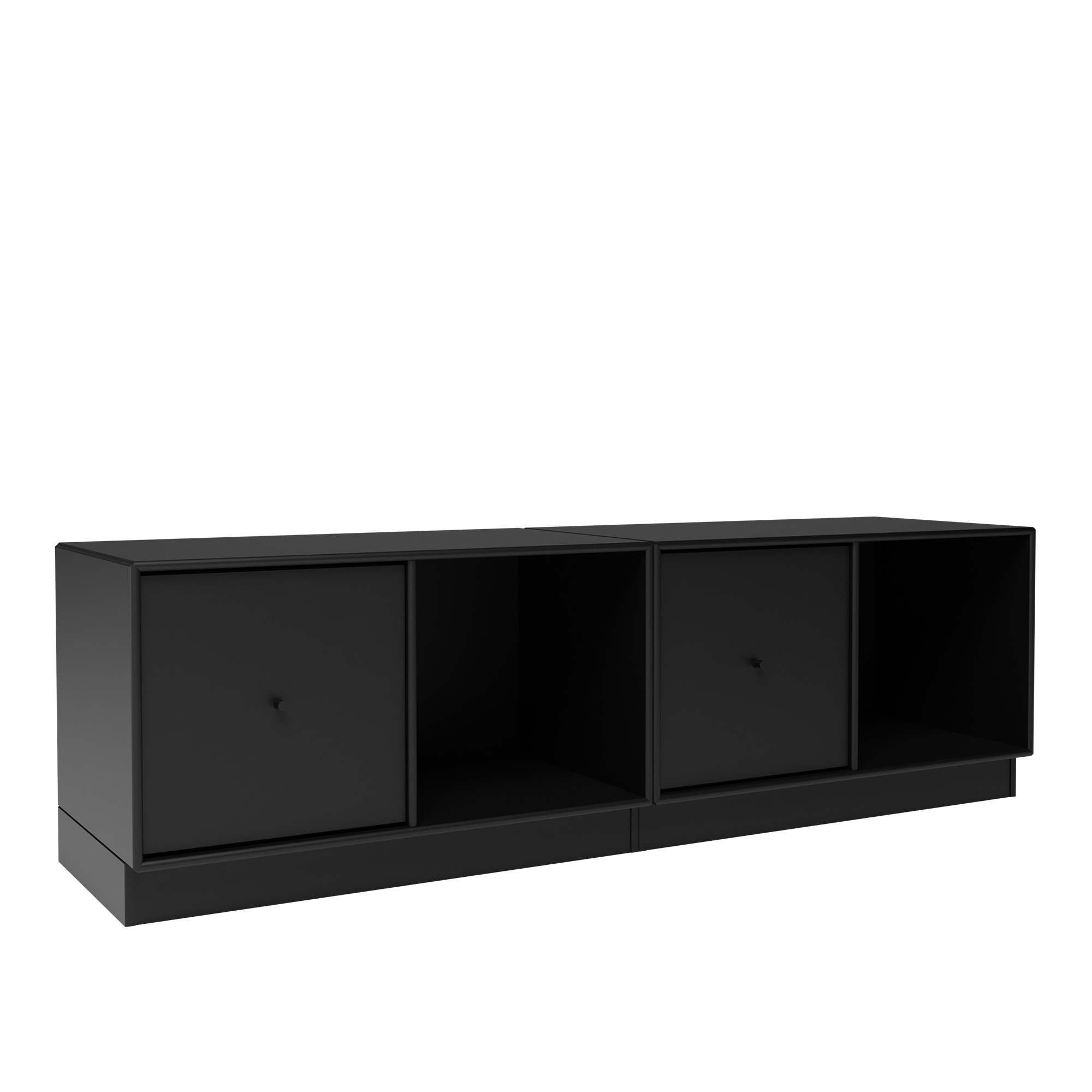 montana - rest ii bench 05-black 07 plinth 7 cm - skåp och vitrinskåp - peter j. lassen - svart - trä