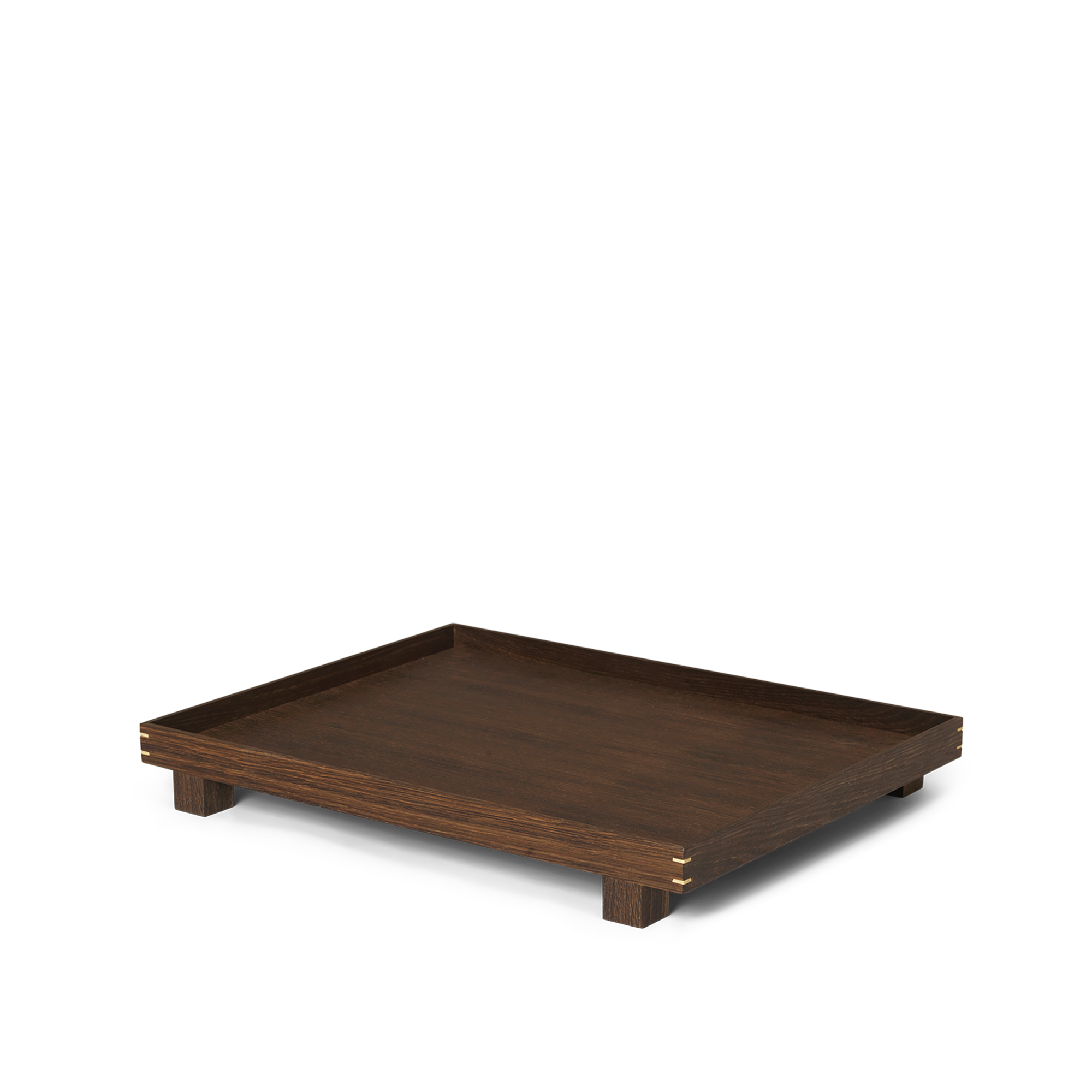 Ferm Living - Bon Wooden Tray - Small - Smoked Oak - Serveringsbrickor - MDF/Trä | Servering - Serveringstillbehör - Serveringsbrickor | Möbelexperten