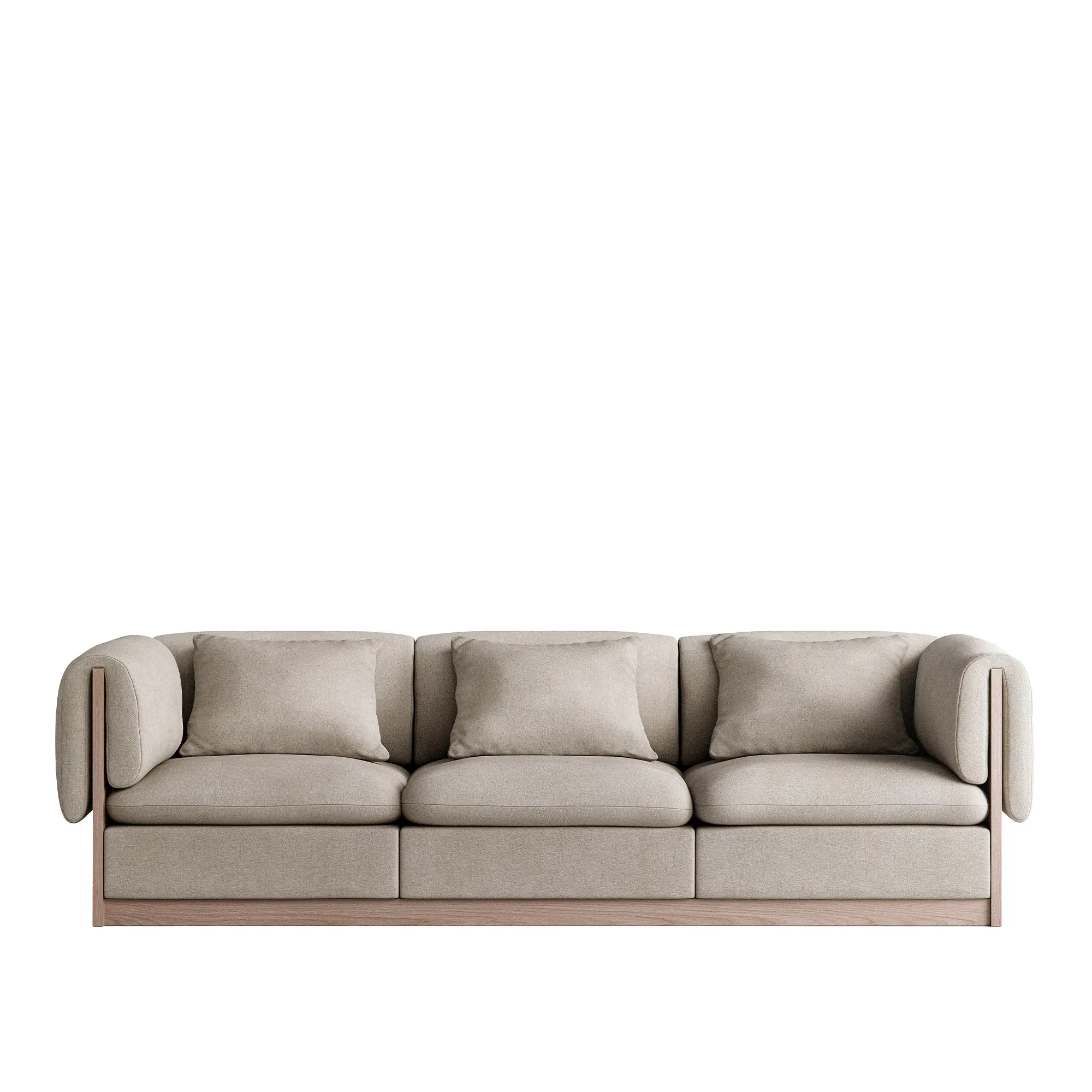 L.A. 3-Seater Sofa Light Oak inc. Cushion