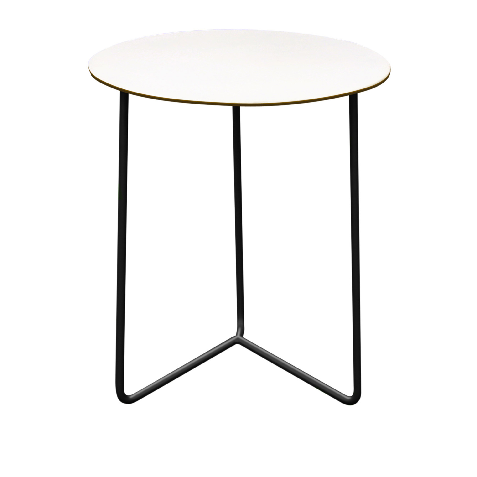 Grythyttan Stålmöbler - Hight Tech bord 60 cm Vit laminat Svart stativ - Matbord utomhus - Trä | Utemöbler - Utebord - Matbord Utomhus | Möbelexperten