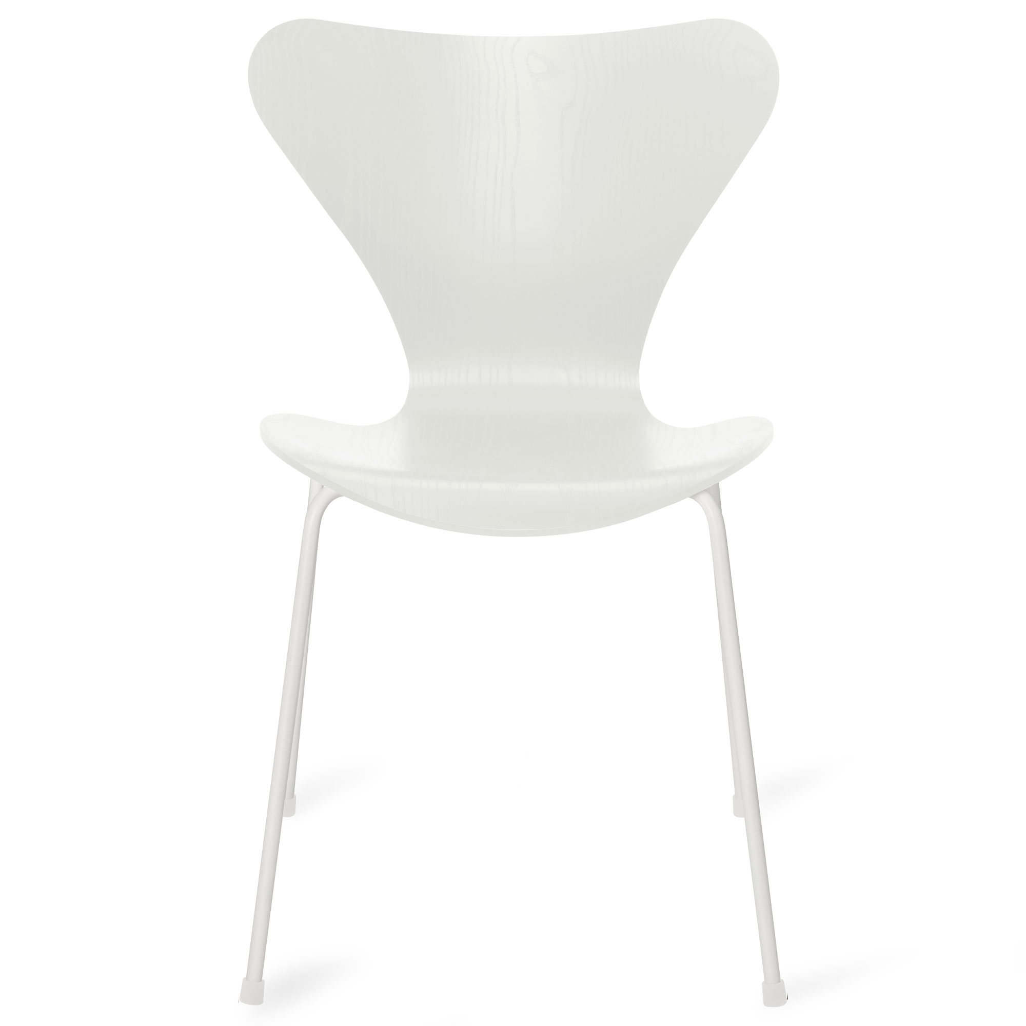 Fritz Hansen - Sjuan 3107 stol färgad askfanér white / white - Matstolar - Arne Jacobsen | Möbler - Stolar Och Pallar - Matstolar | Möbelexperten
