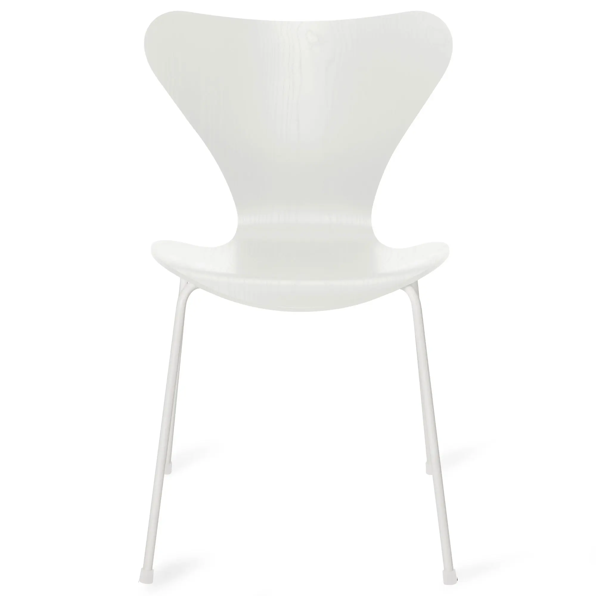 Sjuan 3107 stol färgad askfanér white / white