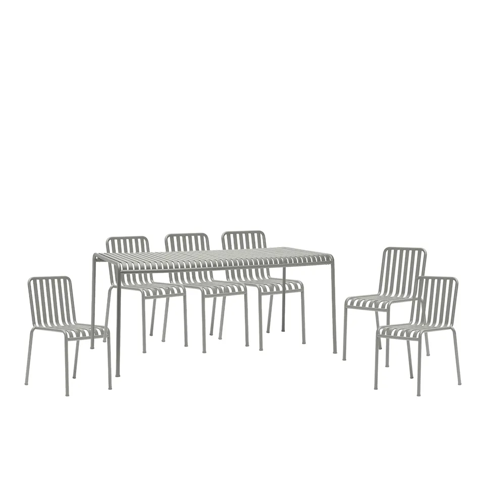Palissade spisestuesett med bord 90x170cm og 6 stoler