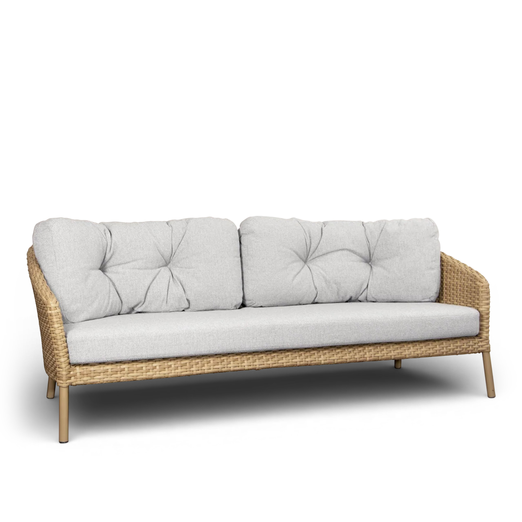 Cane-Line - Ocean Large 3-Sitssoffa - Natural, Cane-line flat Weave - Soffor utomhus