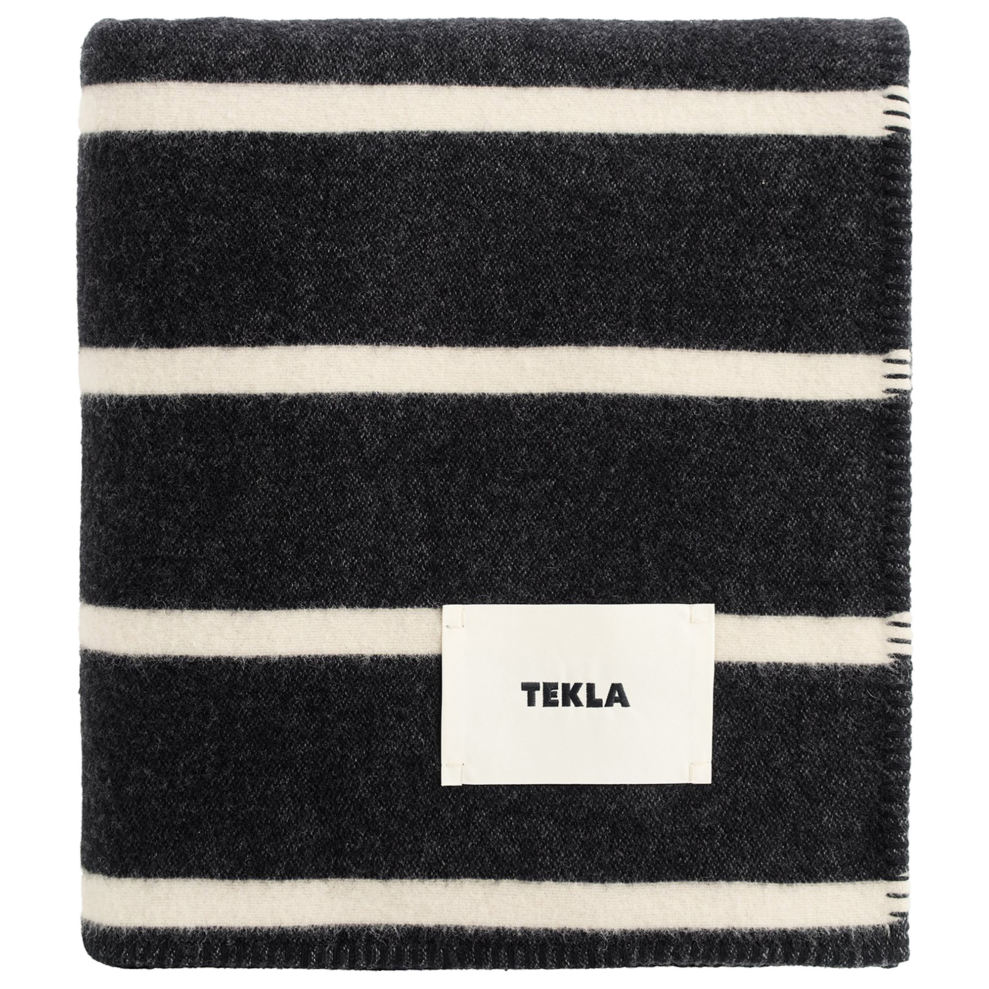 Tekla - Blanket Stripes Starling Stripes - Pledd og tepper - Svart - Bomull