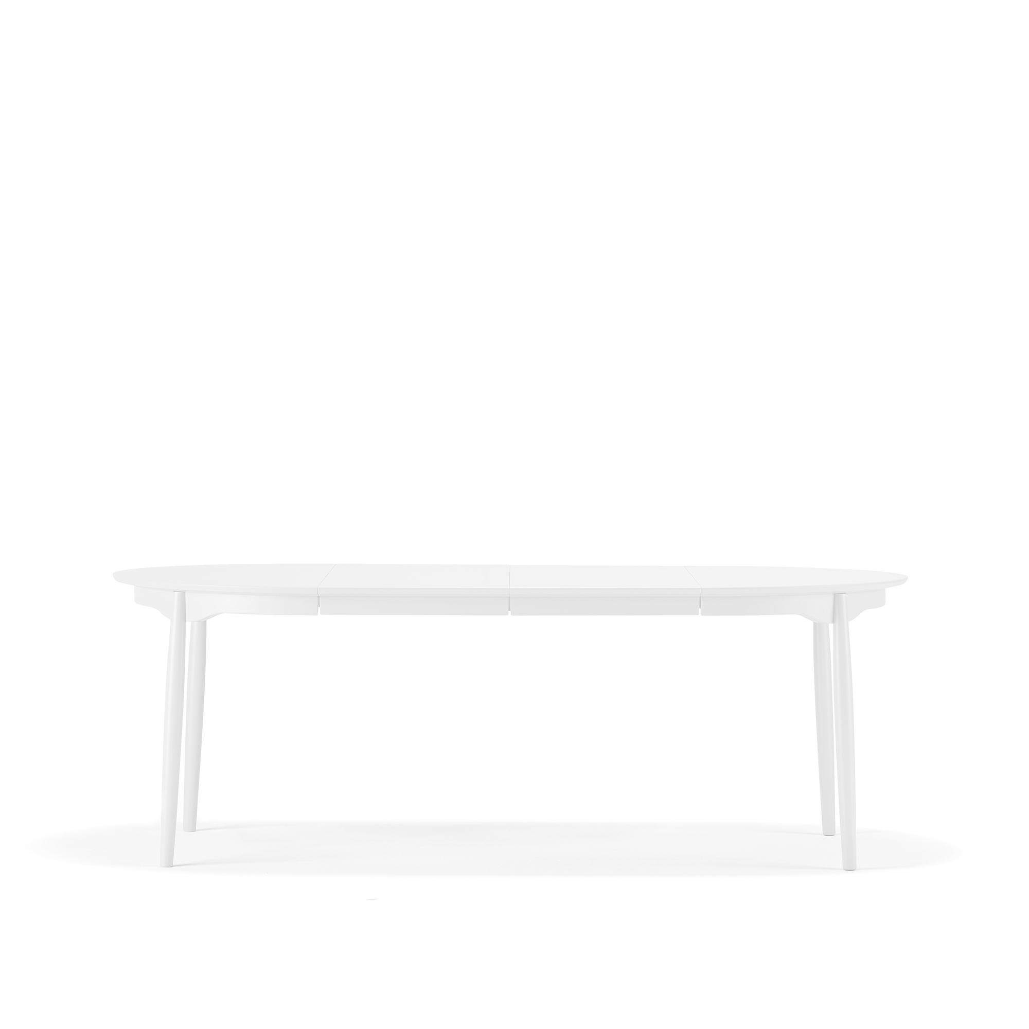 stolab - carl matbord ø115 cm delbart björk vit 21 & 2 iläggsskivor - matbord - marit stigsdotter - vit