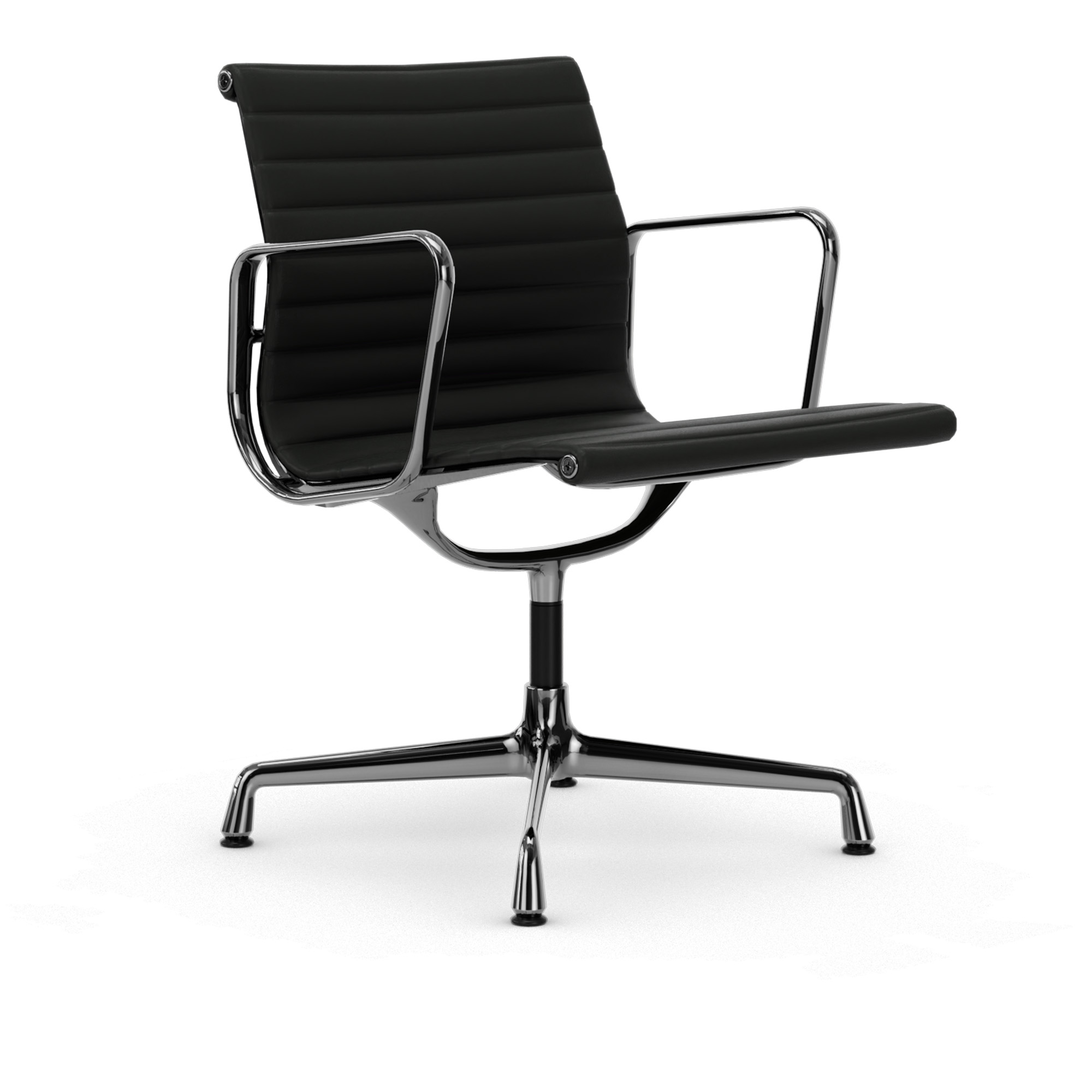 Vitra - EA 108 Chrome Leather Standard Jade 59 - Kontorsstolar - Charles & Ray Eames - Läder/Metall | Möbler - Stolar Och Pallar - Kontorsstolar | Möbelexperten